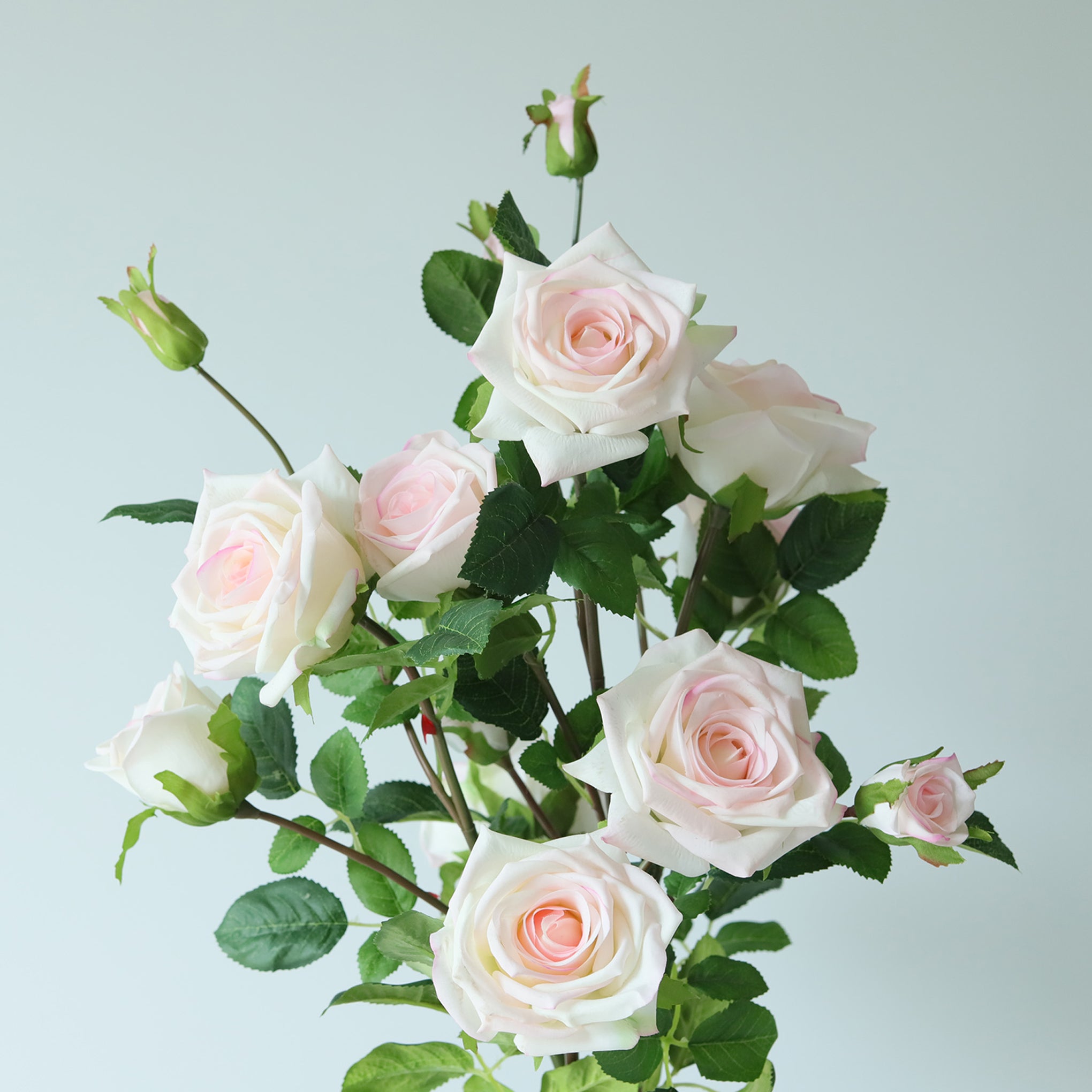 Spray Real Touch Roses Artificial Flowers 5 Colors - VANRINA