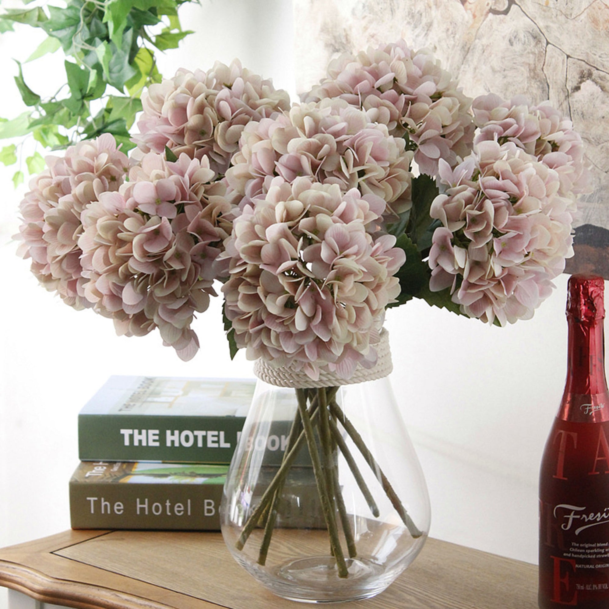 Artificial Hydrangea Bushes Full Bloom Fake Hydrangeas 5 Colors Home Decor