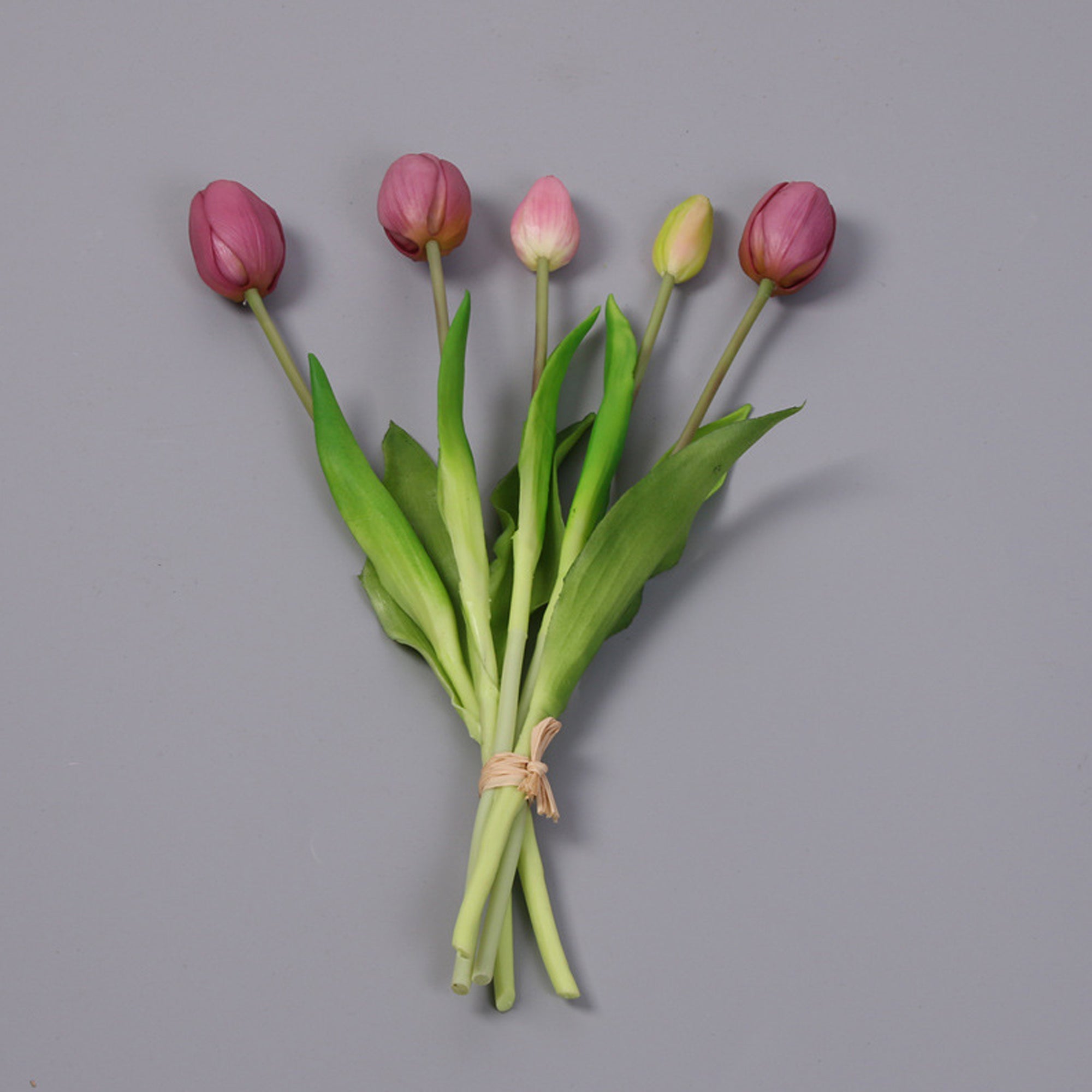 Artificial Latex Tulip Bouquet Real Touch Flowers 16"