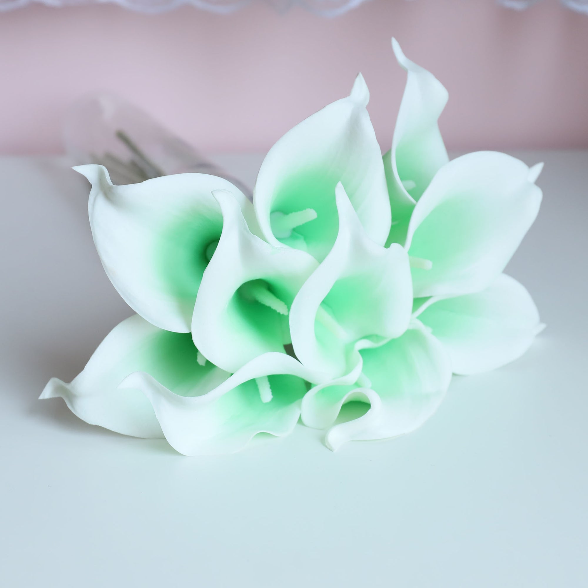 Picasso Mint Green Calla Lily Fake Flowers