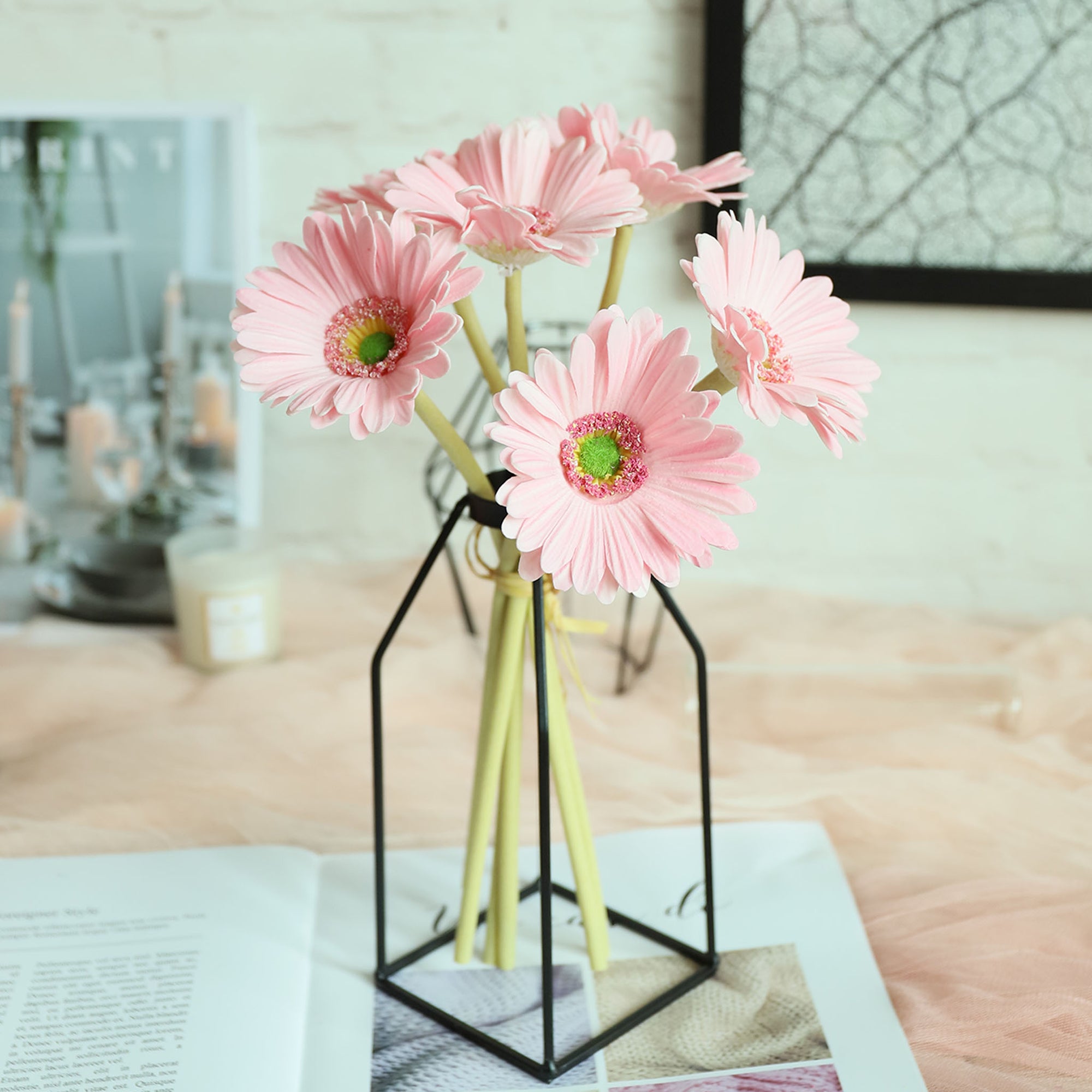 Realistic Artificial Gerbera Daisy Flower Bouquet