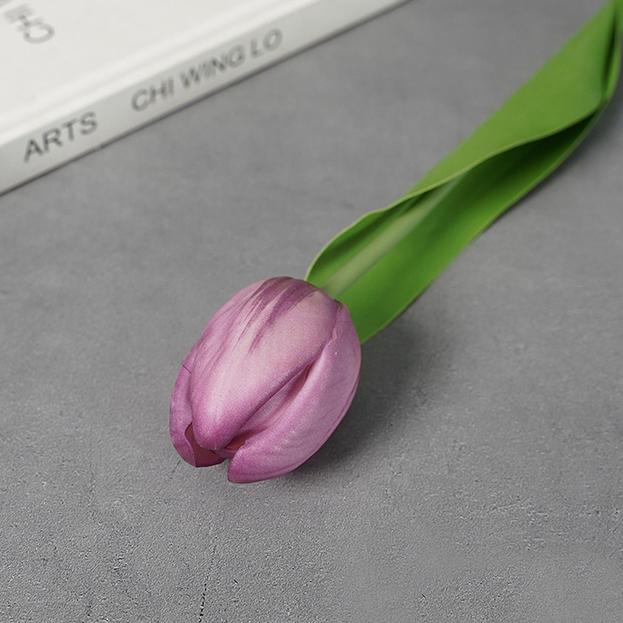 Realisic Fake Tulips White Pink Red Purple 18"