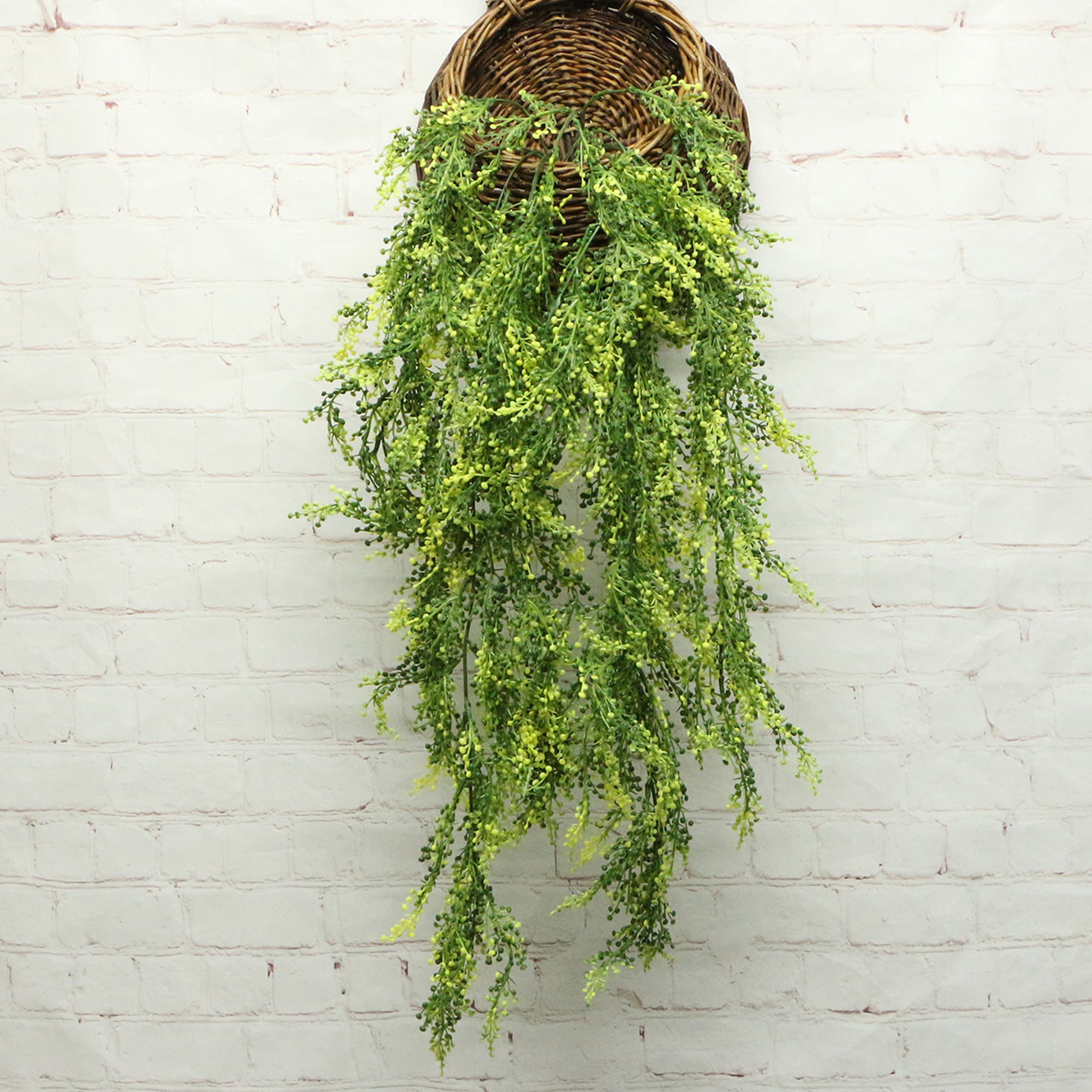fake plant for hanging planter Artificial Hanging Plants for Wall Basket Planters White