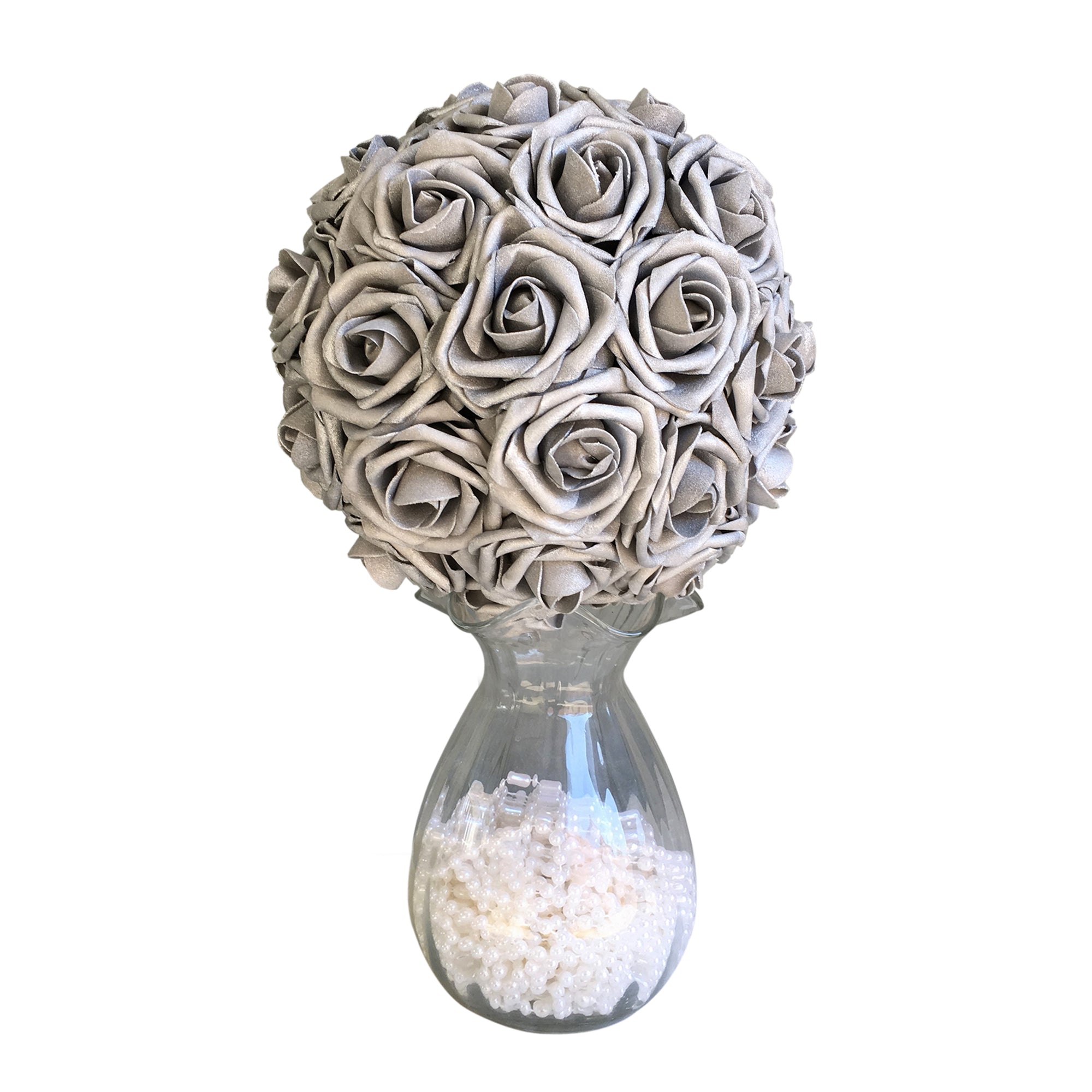 silver flower ball