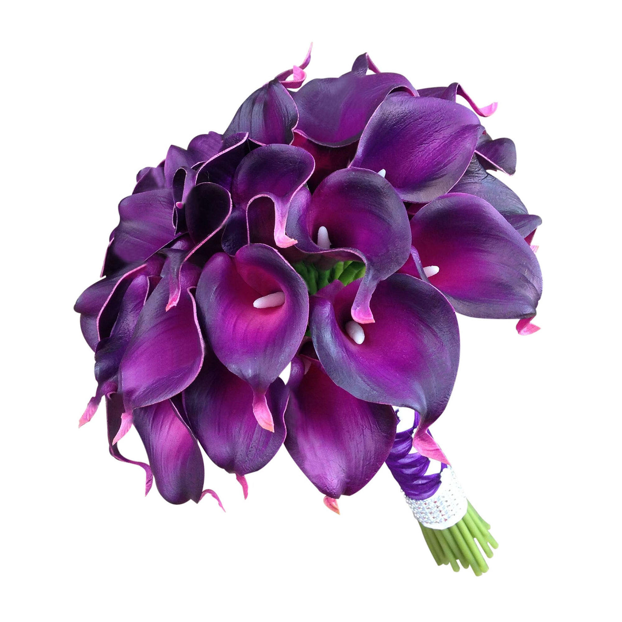 Purple Wedding Bouquet Calla Lily Bridal Bouquet