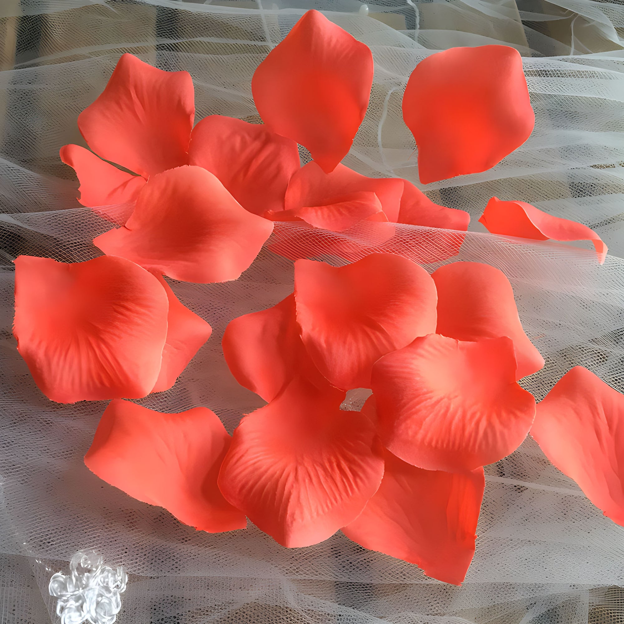 Coral Rose Petels Confetti for Wedding Aisle Runner
