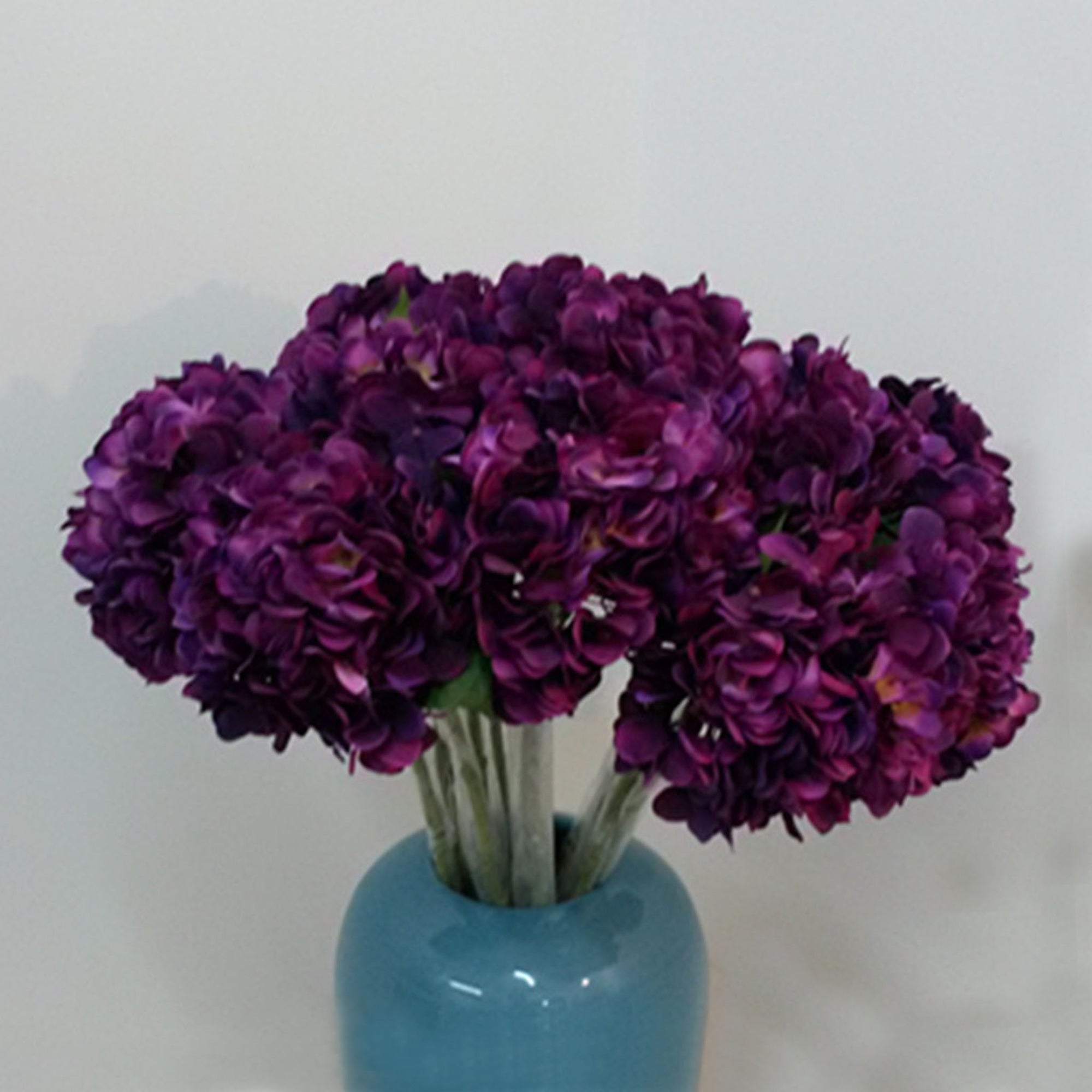 Realistic Silk Hydrangea Flowers 5 Stems for Bridal Bouquets