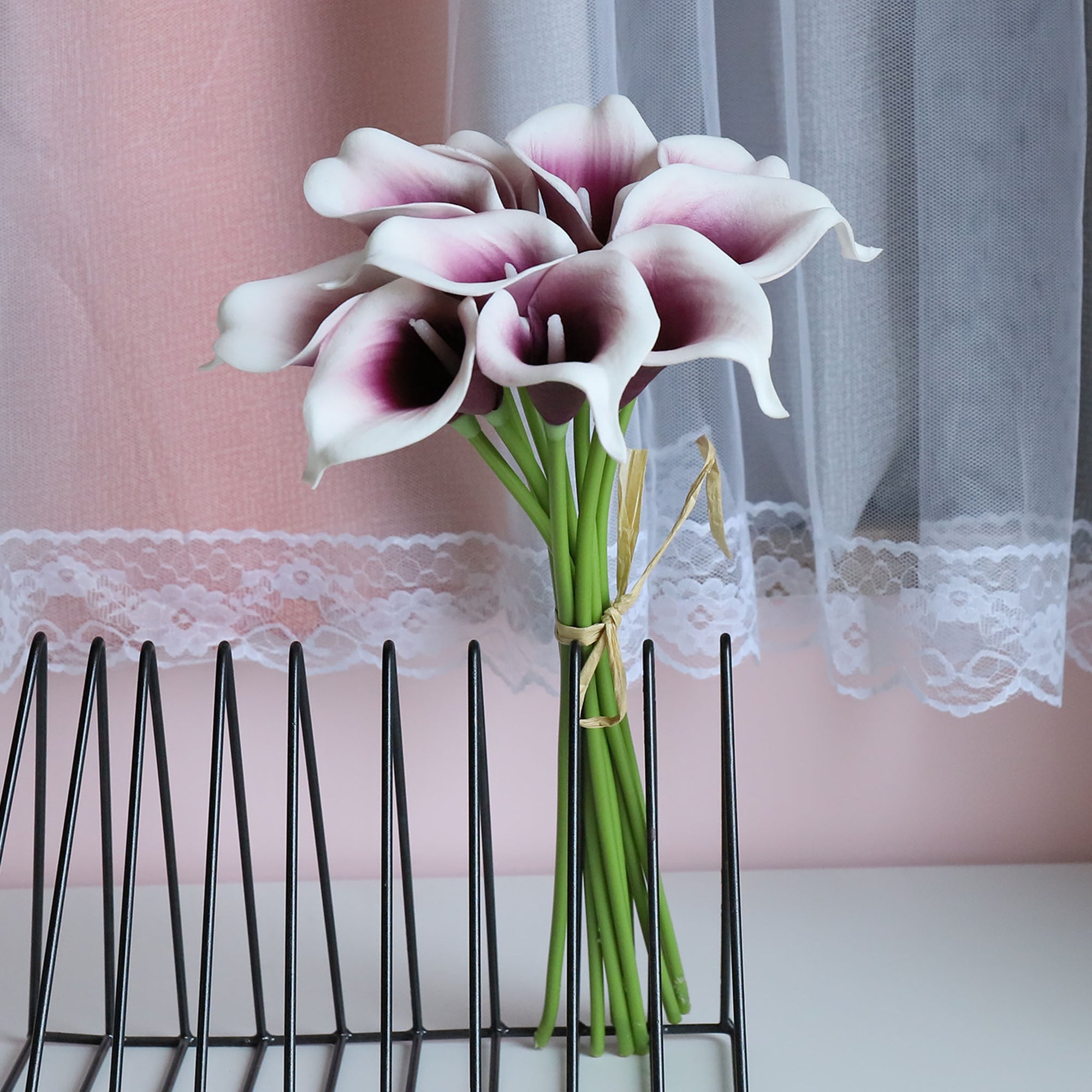 Picasso Purple Calla Lily Real Touch Lily Bouquet
