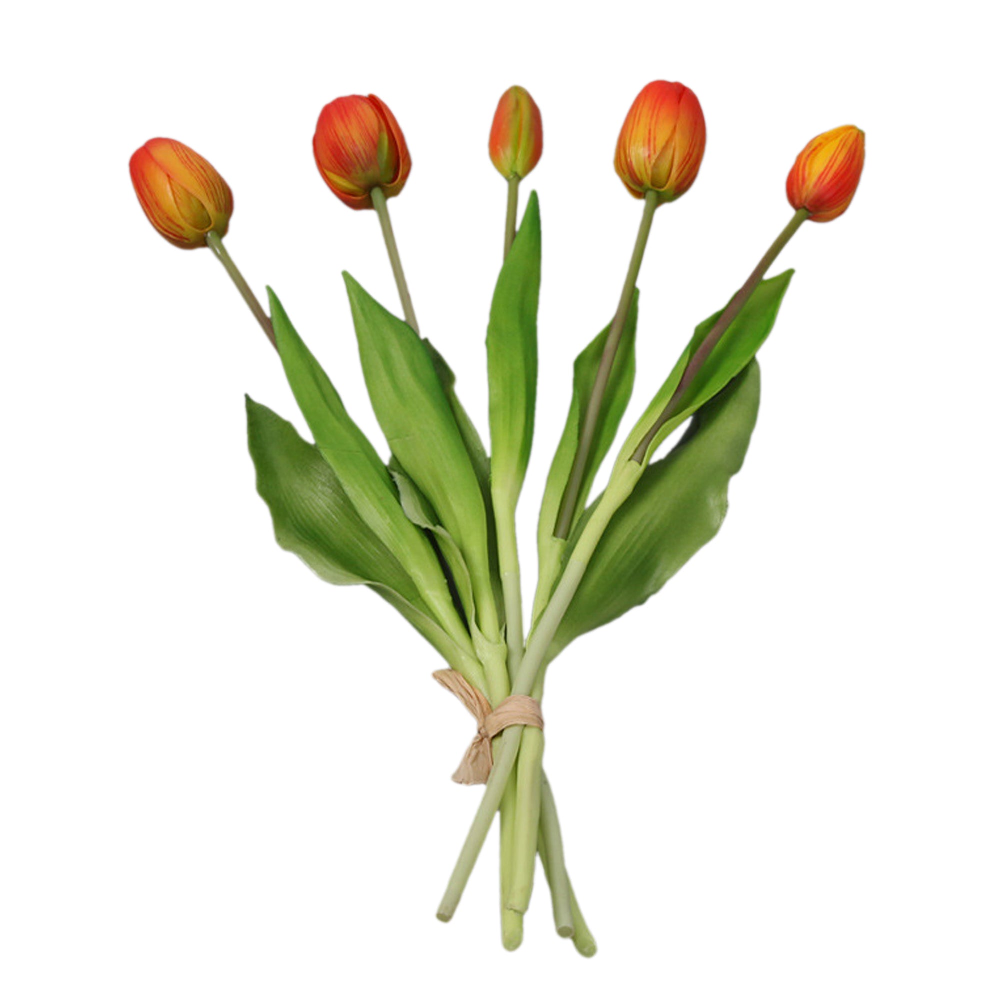 Artificial Latex Tulip Bouquet Real Touch Flowers 16"