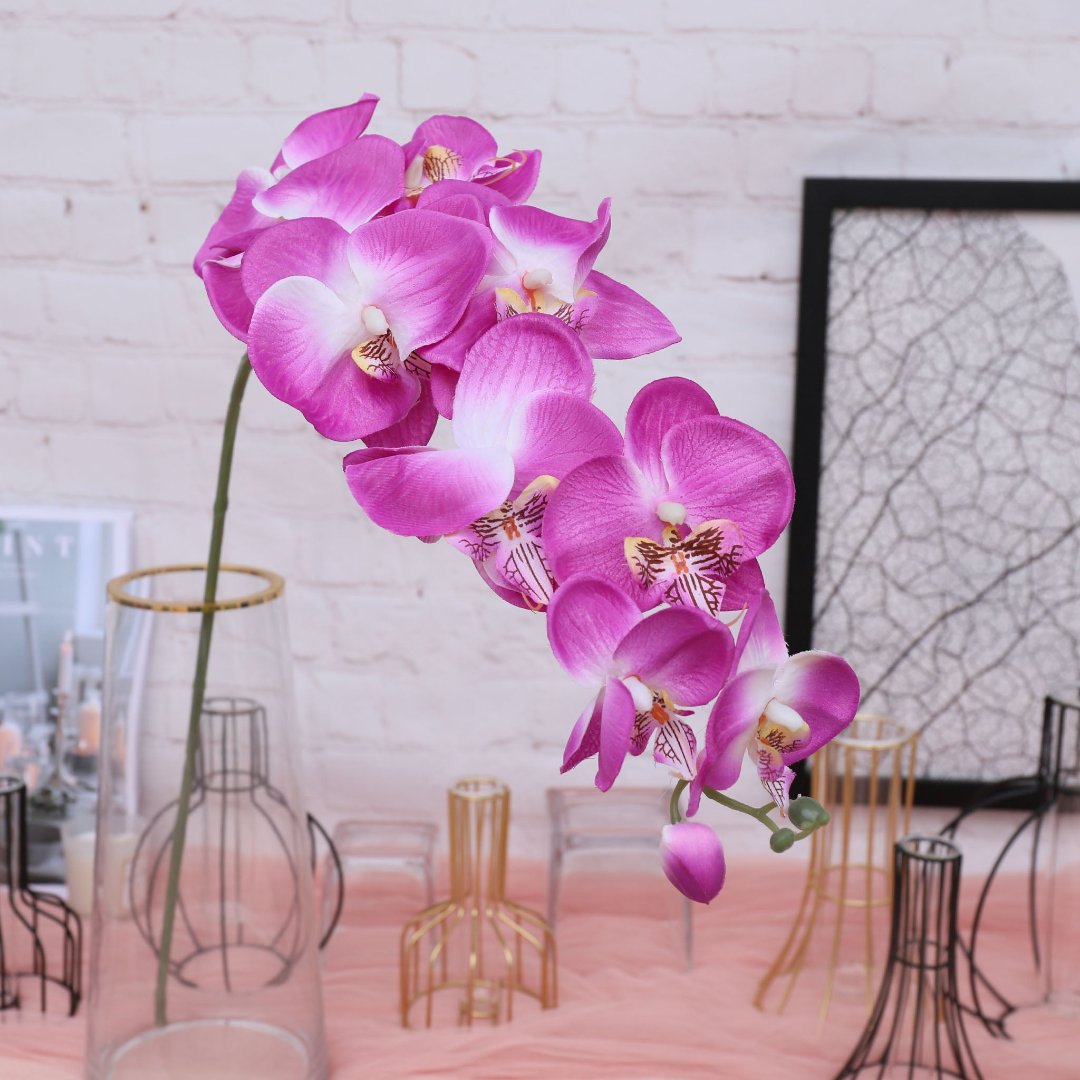 Orchid Centerpieces Butterfly Artificial Flowers 5pcs Wedding Dinner Venue Decoration