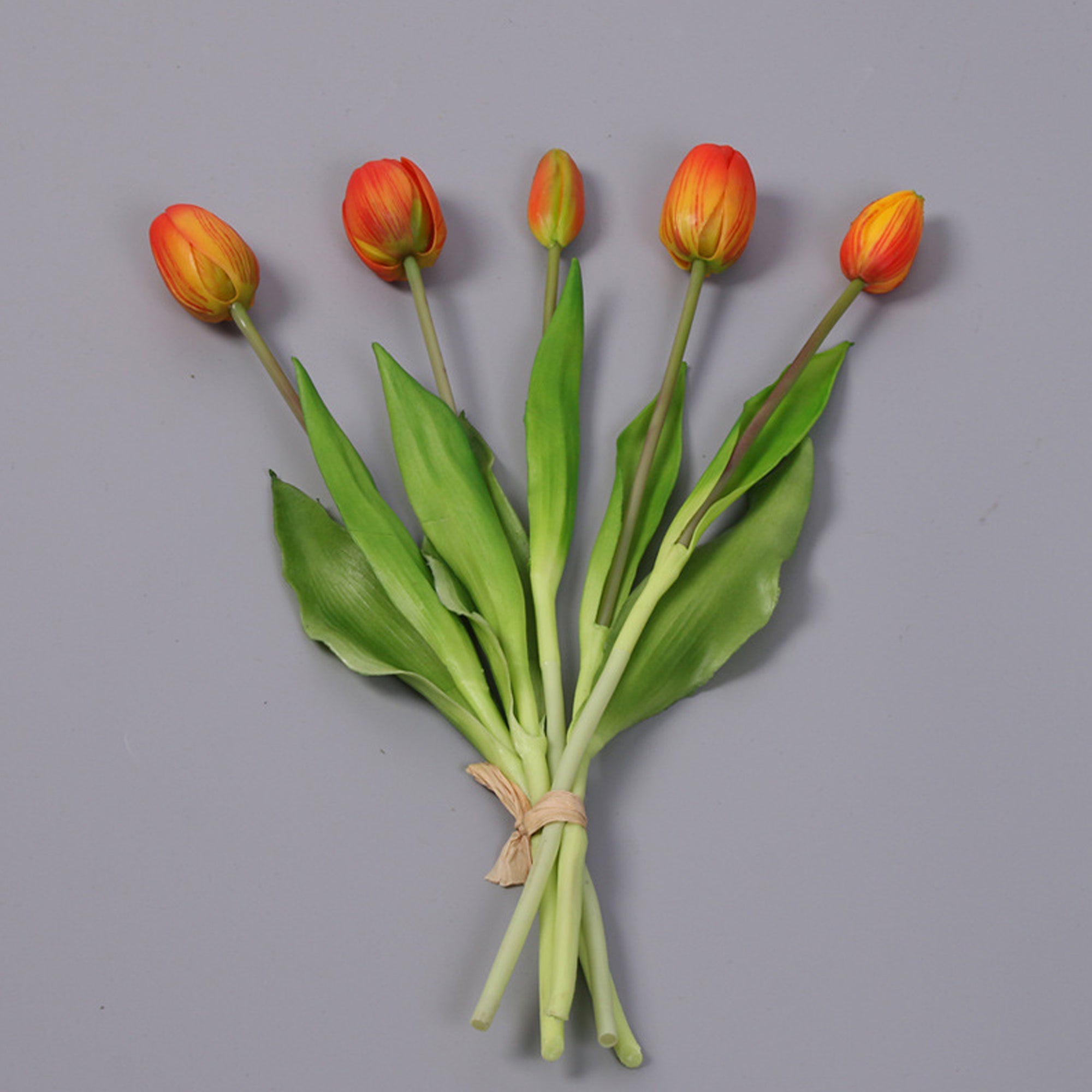 Artificial Latex Tulip Bouquet Real Touch Flowers 16"