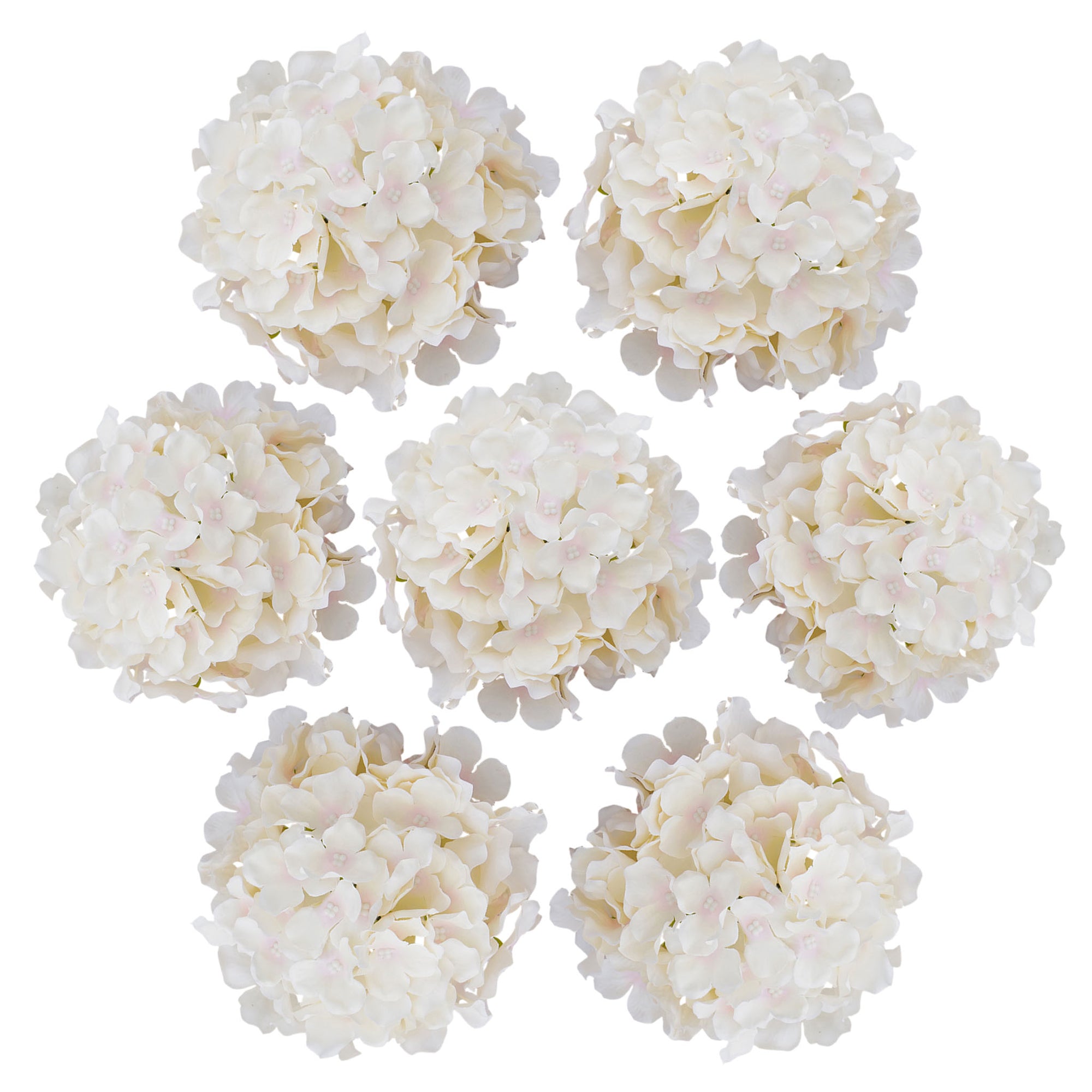 Fake Hydrangea Silk Flower Heads 17cm