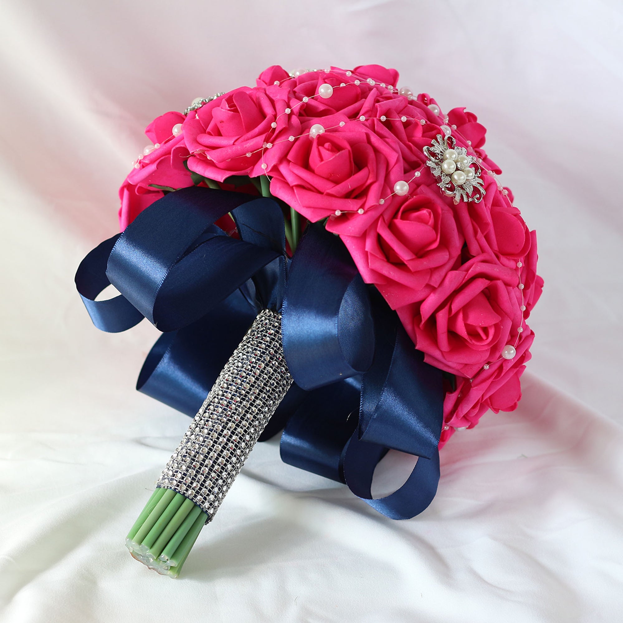 Bridal Hot Pink Bouquets Sets Corsages and Boutonnieres