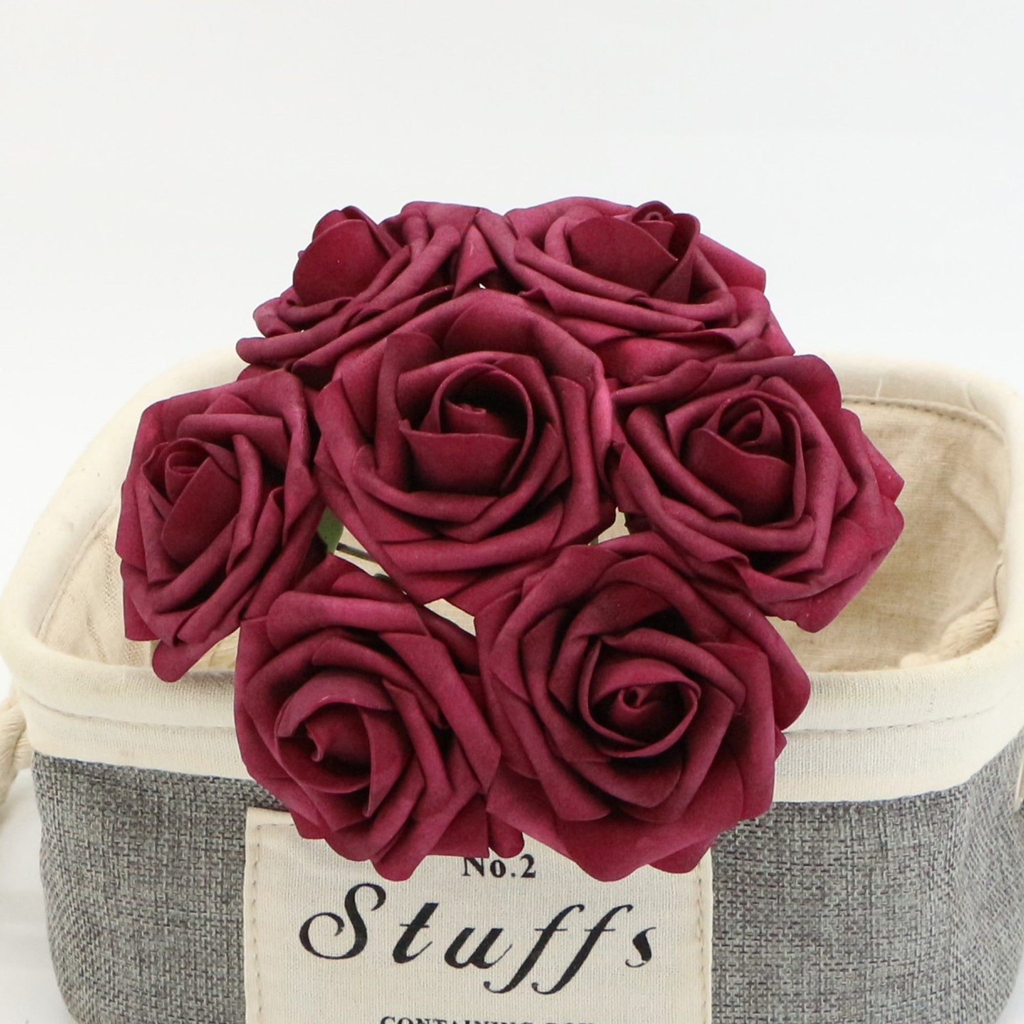 Burgundy Roses Artificial Bulk Wedding Flowers