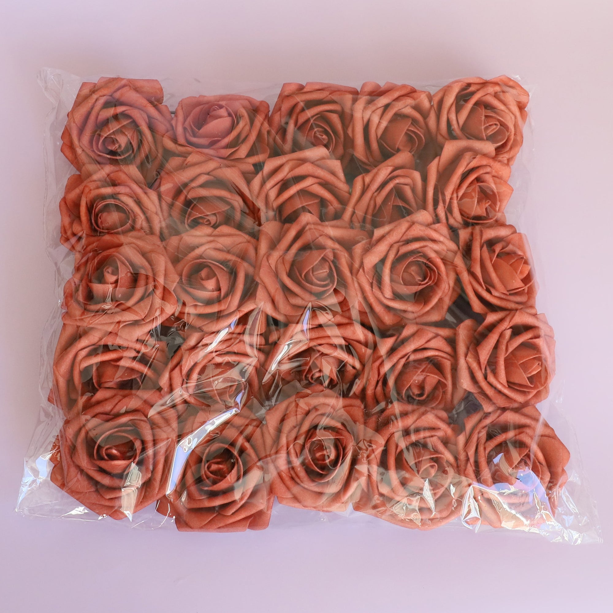 Burnt Orange Roses Artificial Flowers in Bulk
