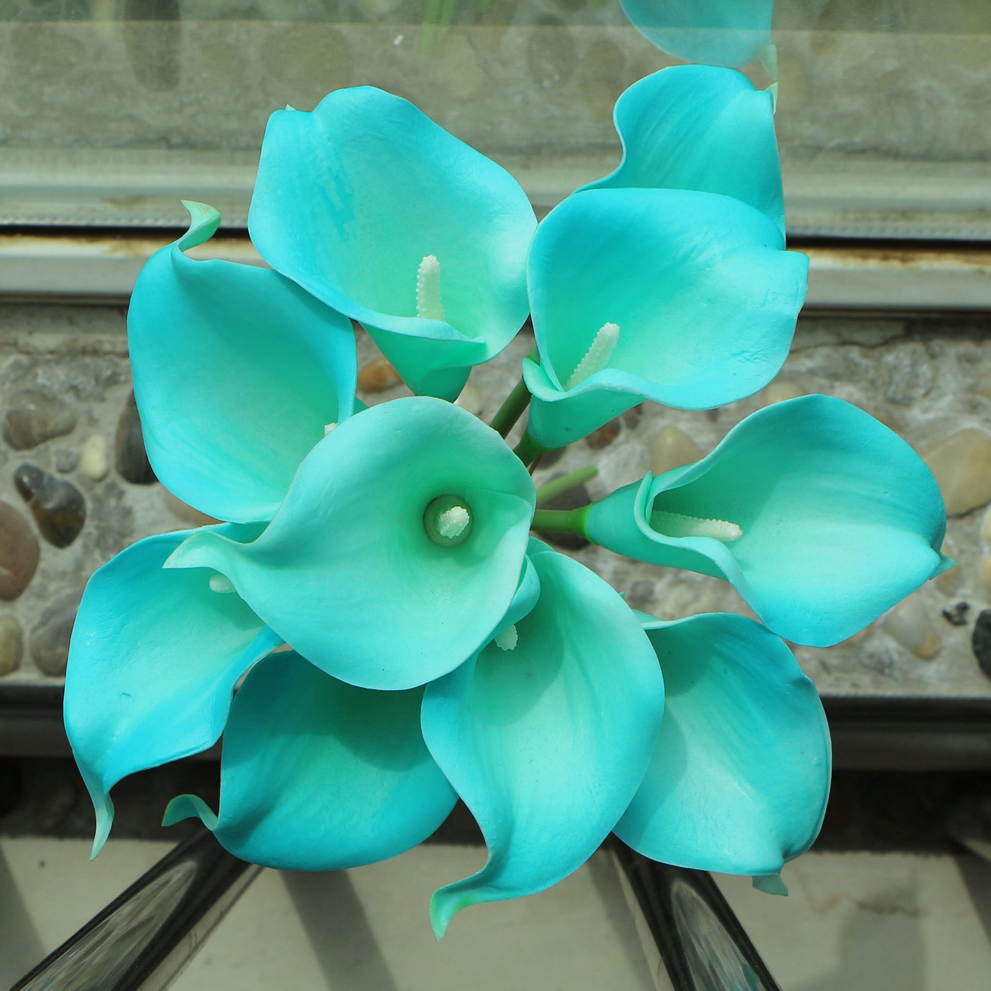 blue calla lily flower Spa Blue Calla Lily Real Touch Flowers