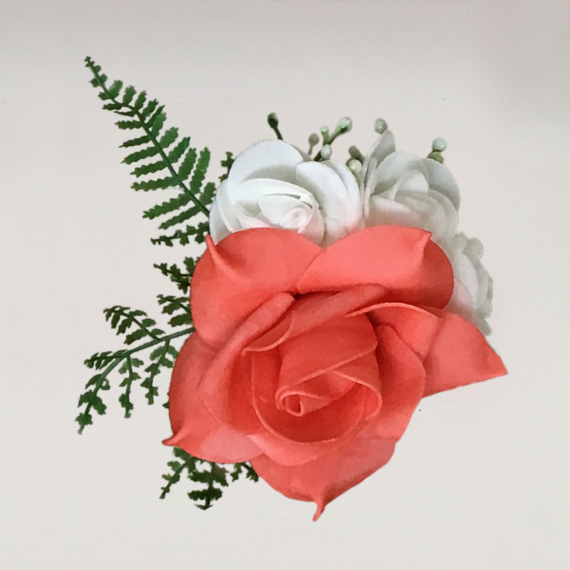 Coral Wedding Bouquet Corsages Boutonnieres