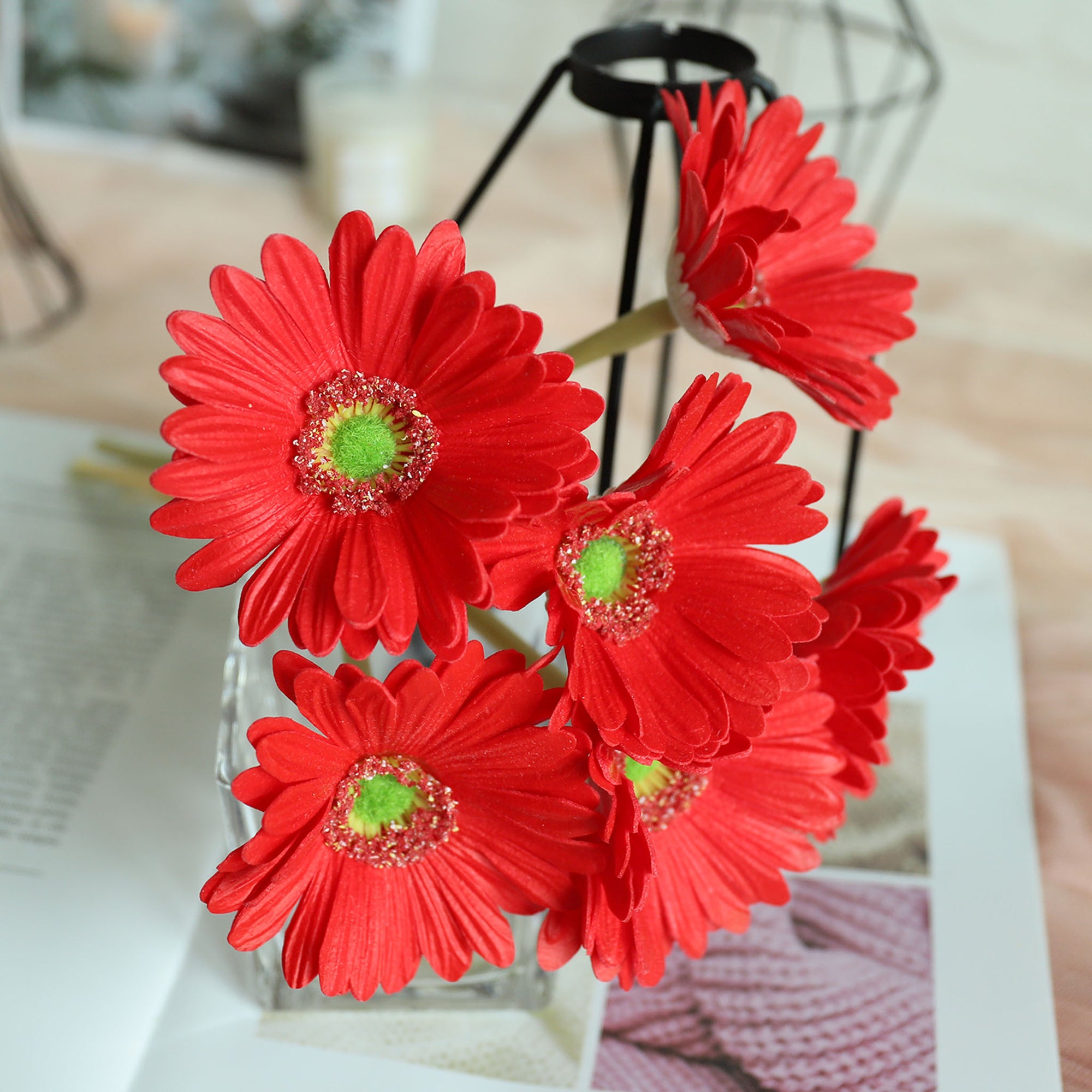 Realistic Artificial Gerbera Daisy Flower Bouquet