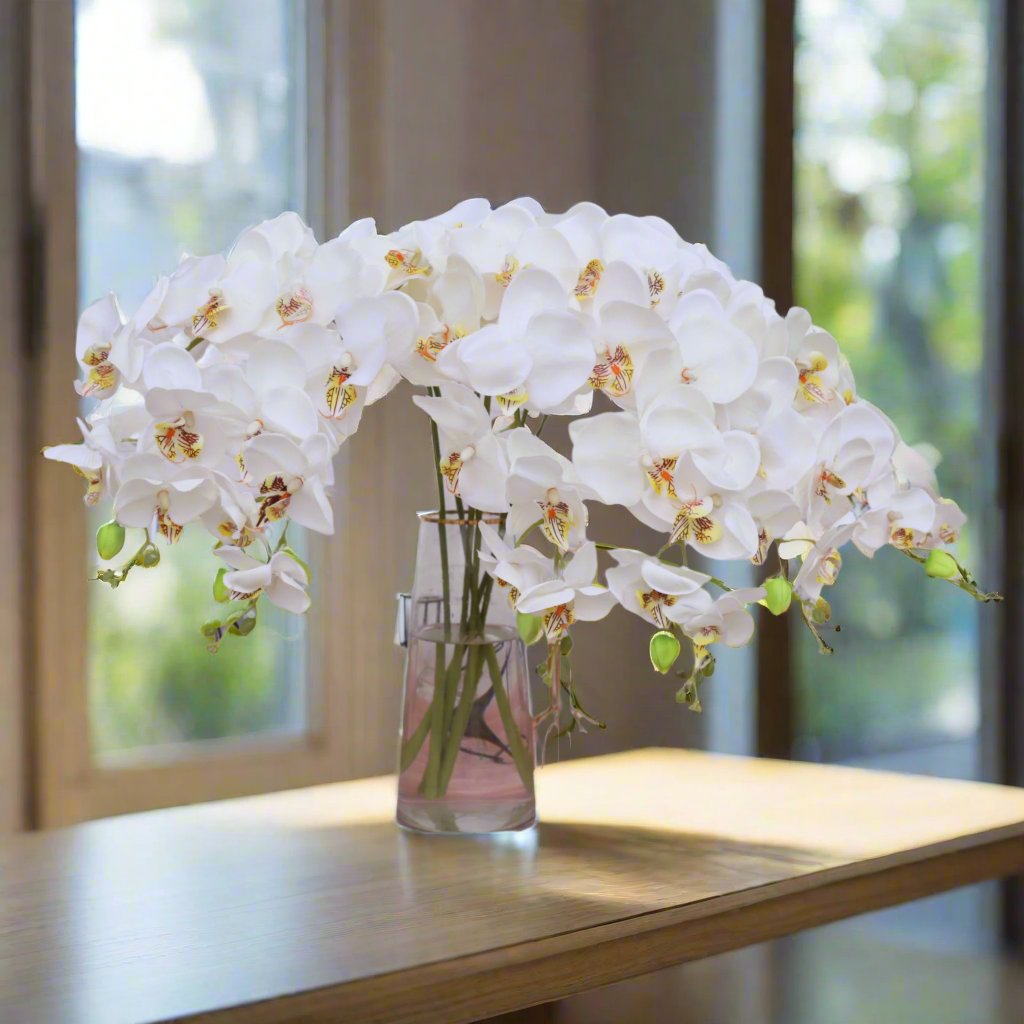 Orchid Centerpieces Butterfly Artificial Flowers 5pcs Wedding Dinner Venue Decoration