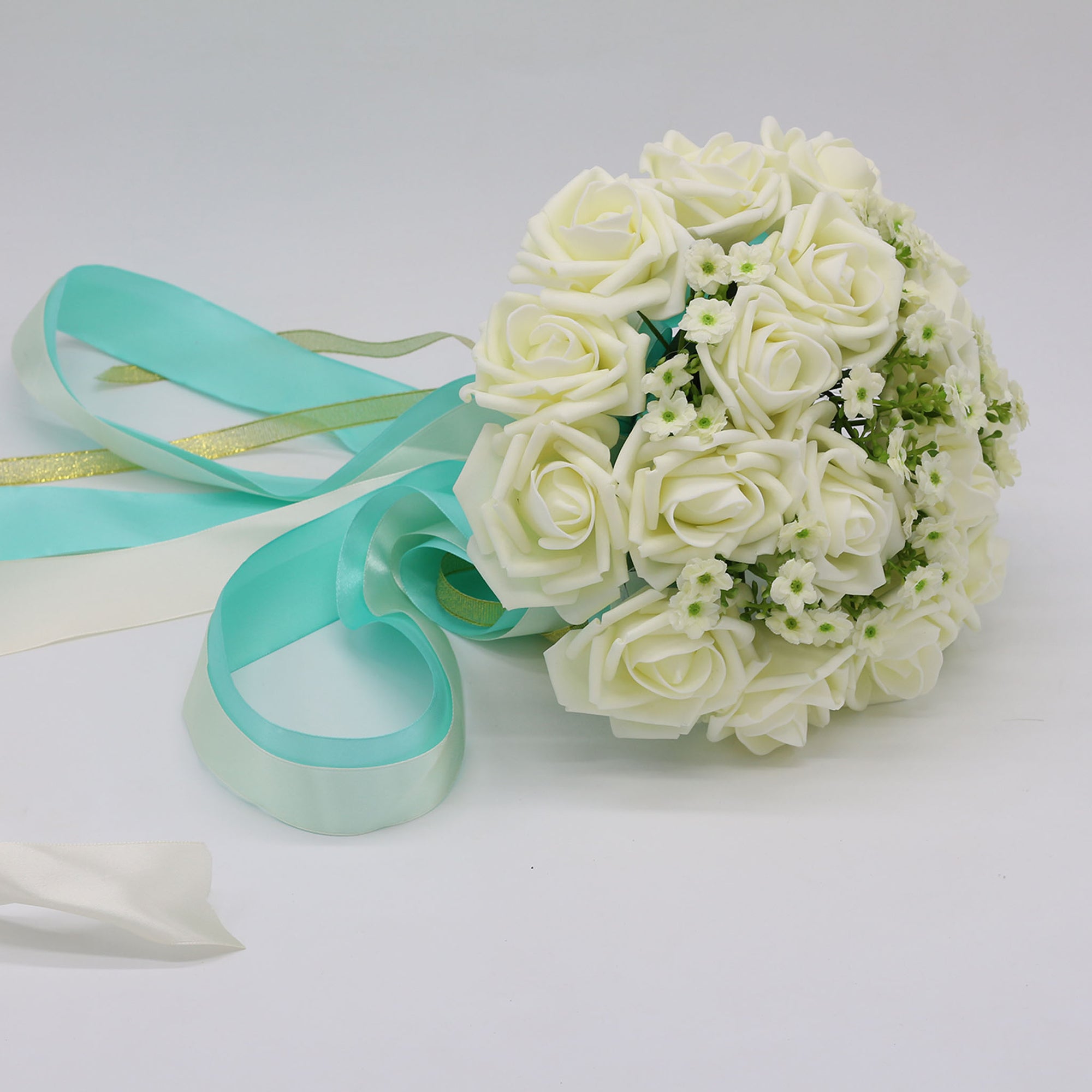 Ivory Roses Artificial Flower Bridesmaid Bouquet