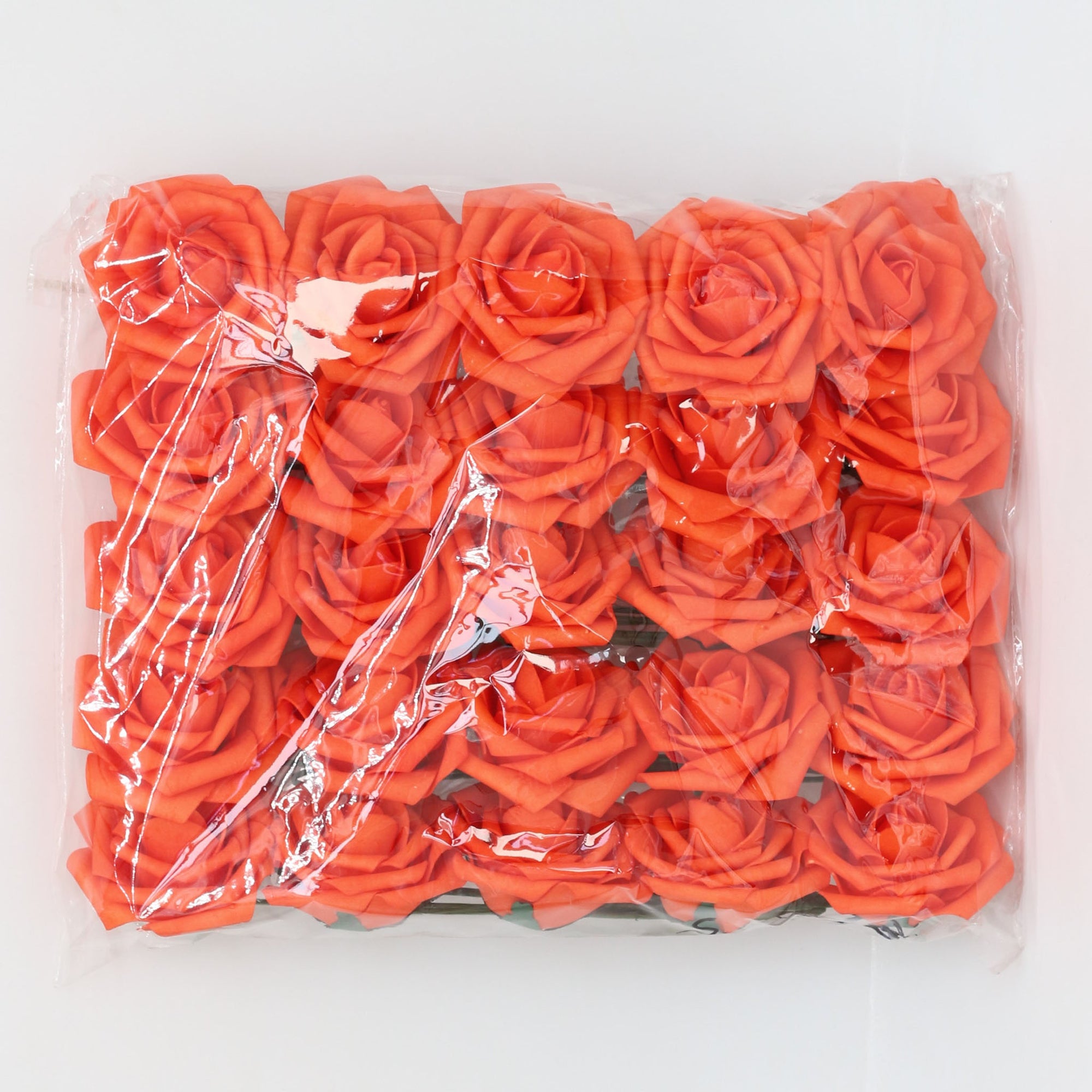 Dark Orange Wedding Flowers Artificial 50 Roses