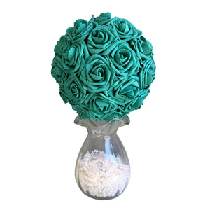 teal flower ball