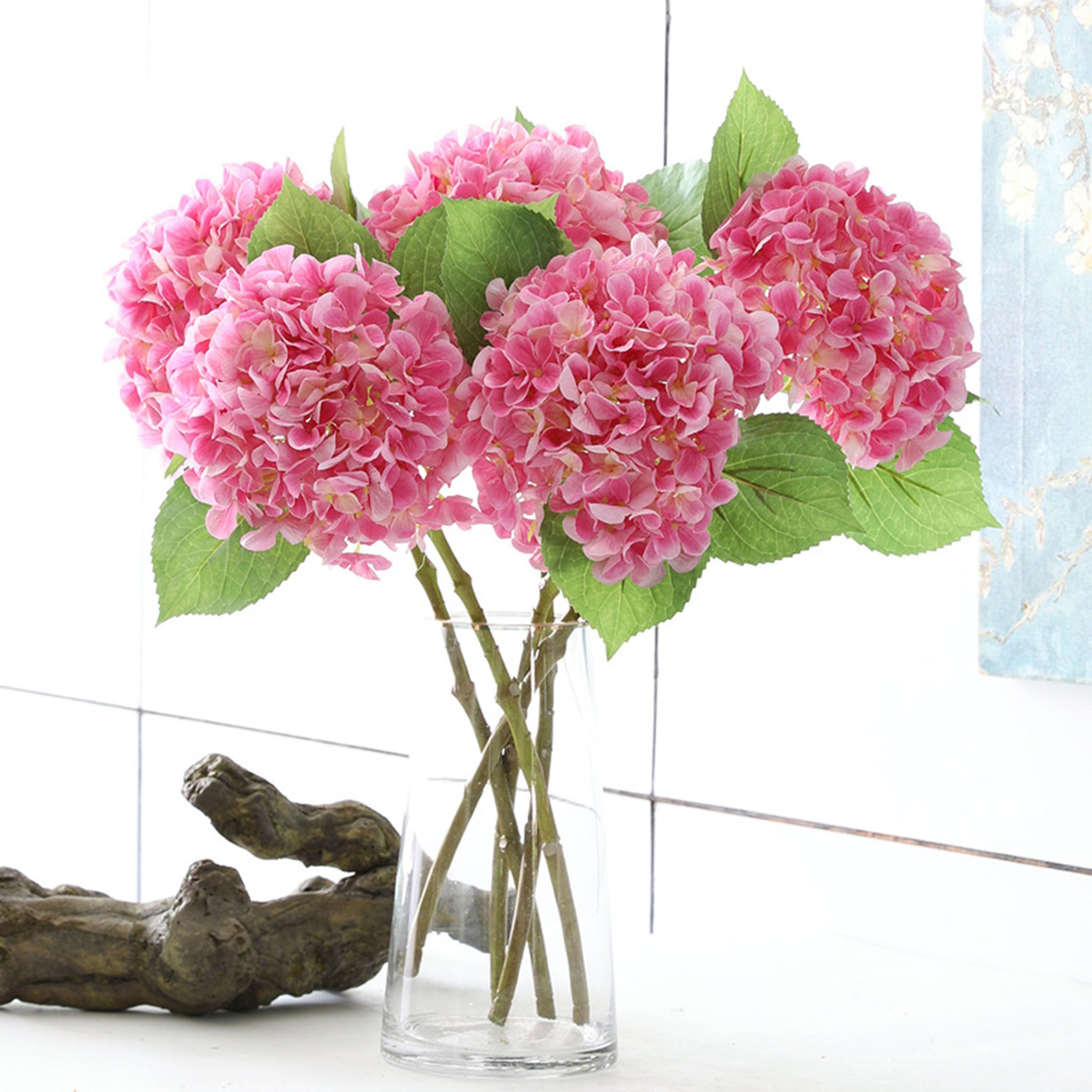 Realistic Fake Hydrangea Flowers 18"