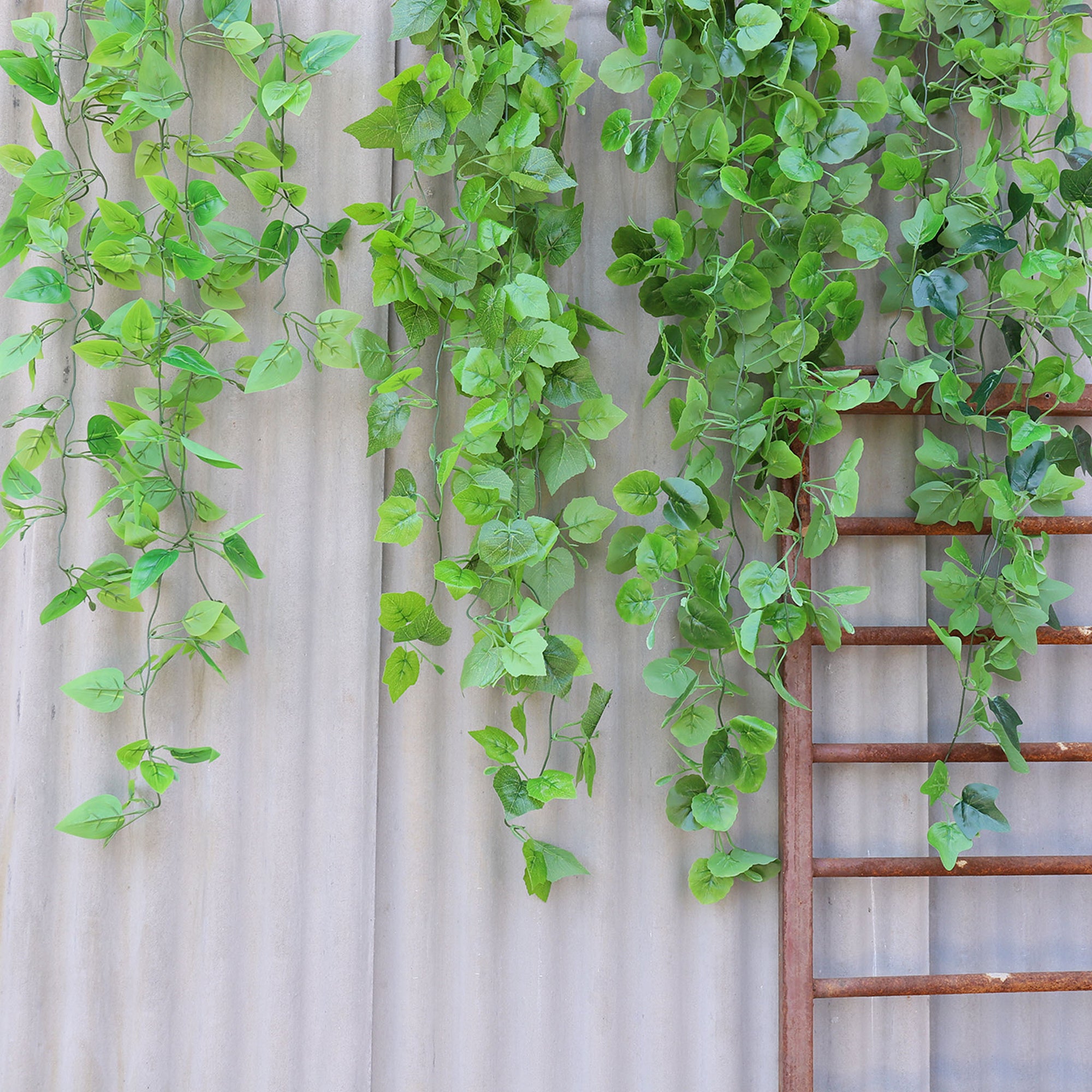 hanging vine plants real Fake Hanging Plant Vines Ivy Pothos Grape Leaf Vine