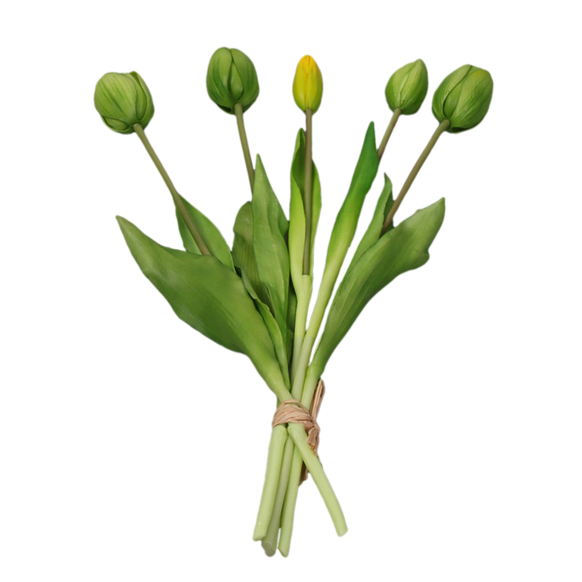 Artificial Latex Tulip Bouquet Real Touch Flowers 16"