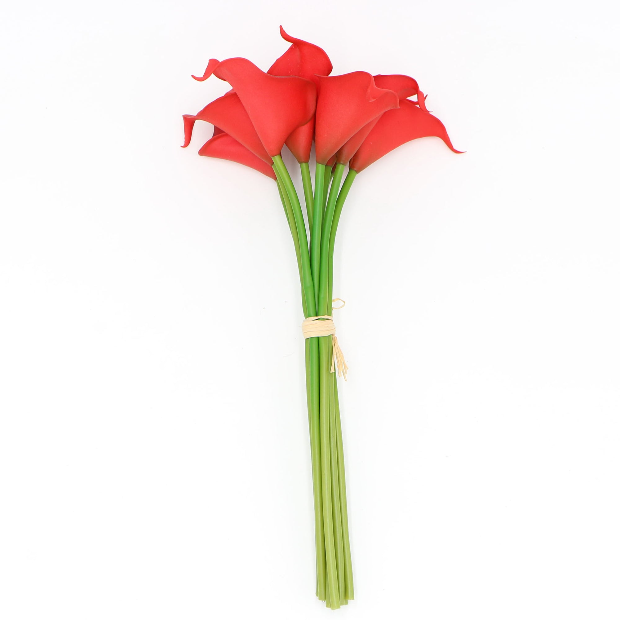 Red Calla Lilies Real Touch Calla Lily Bouquet Fake Wedding FLowers