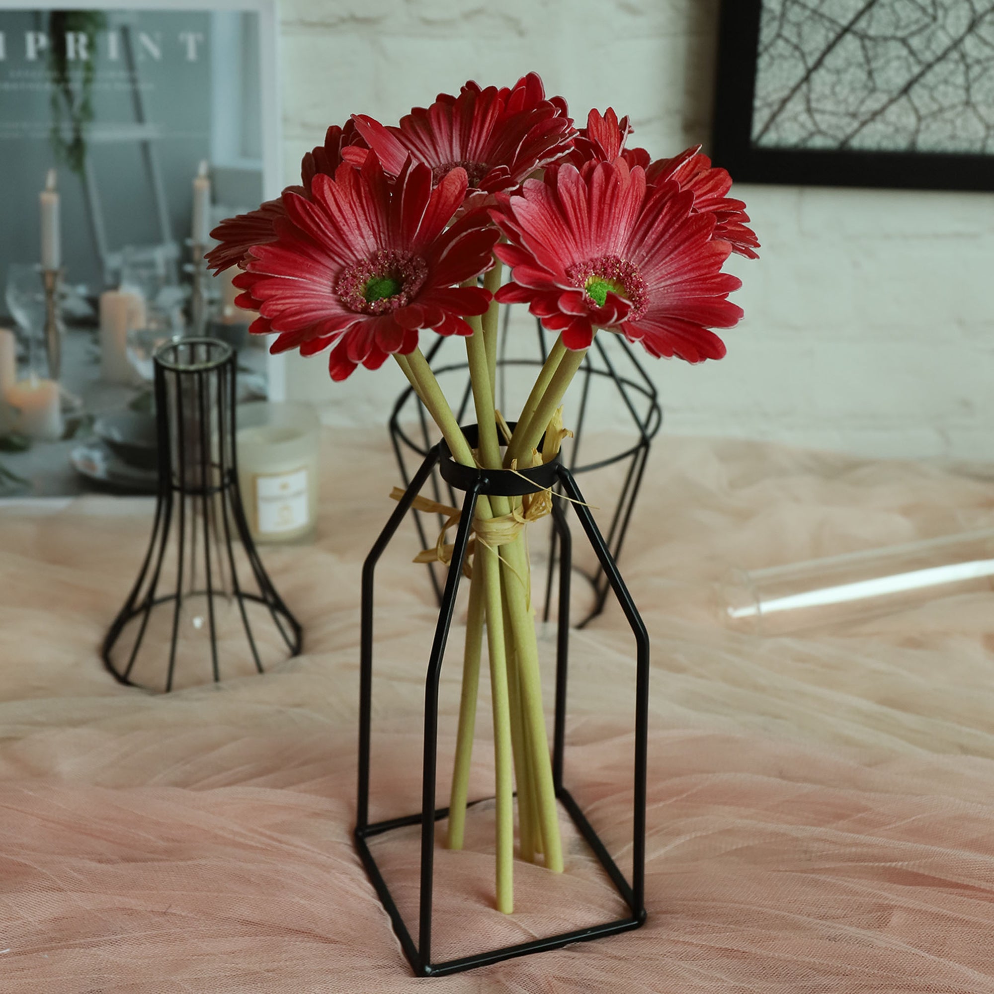 Realistic Artificial Gerbera Daisy Flower Bouquet