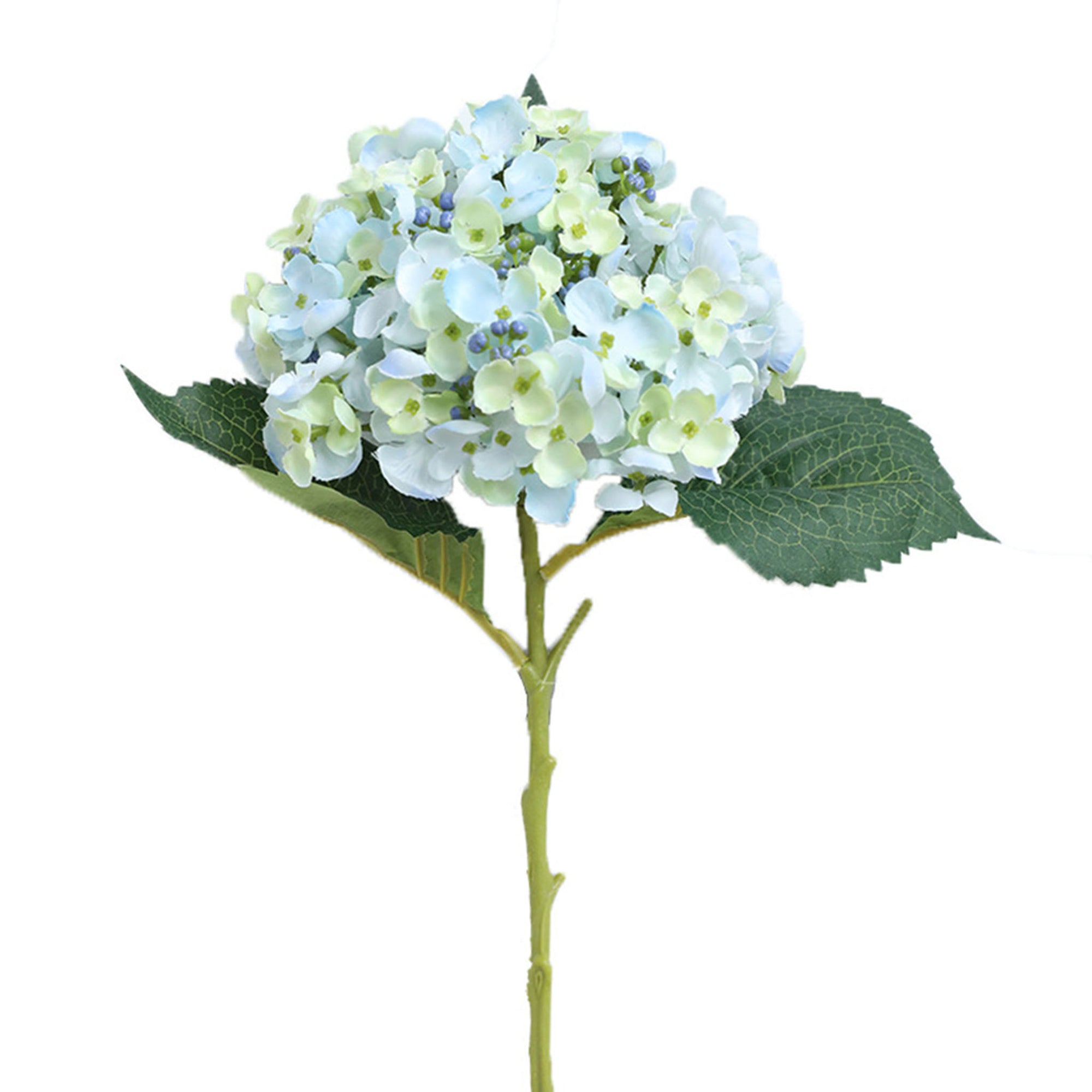 Blue Green Artificial Hydrangea Flower 5pcs