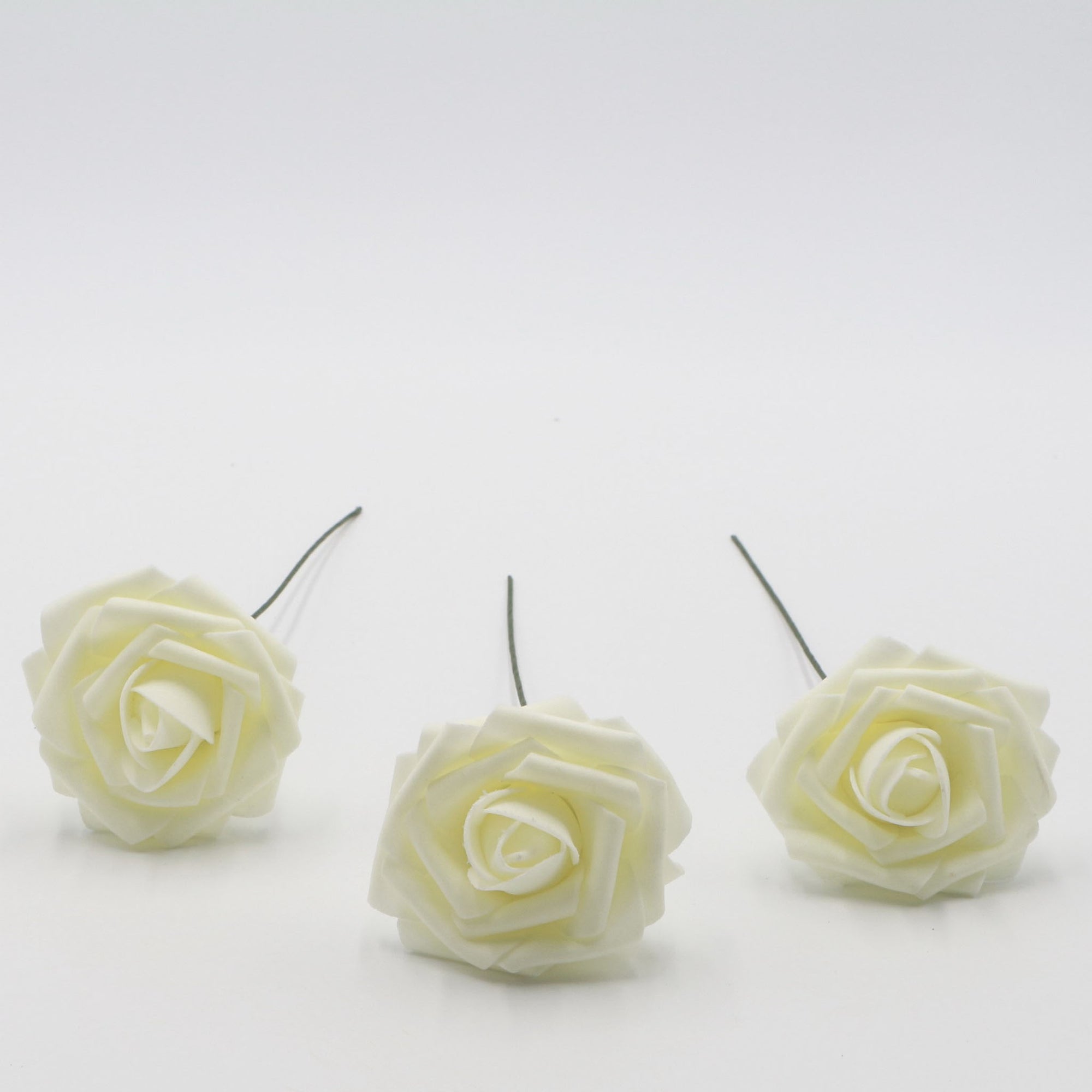 Ivory Roses Faux Flowers Wedding Floral Supplies