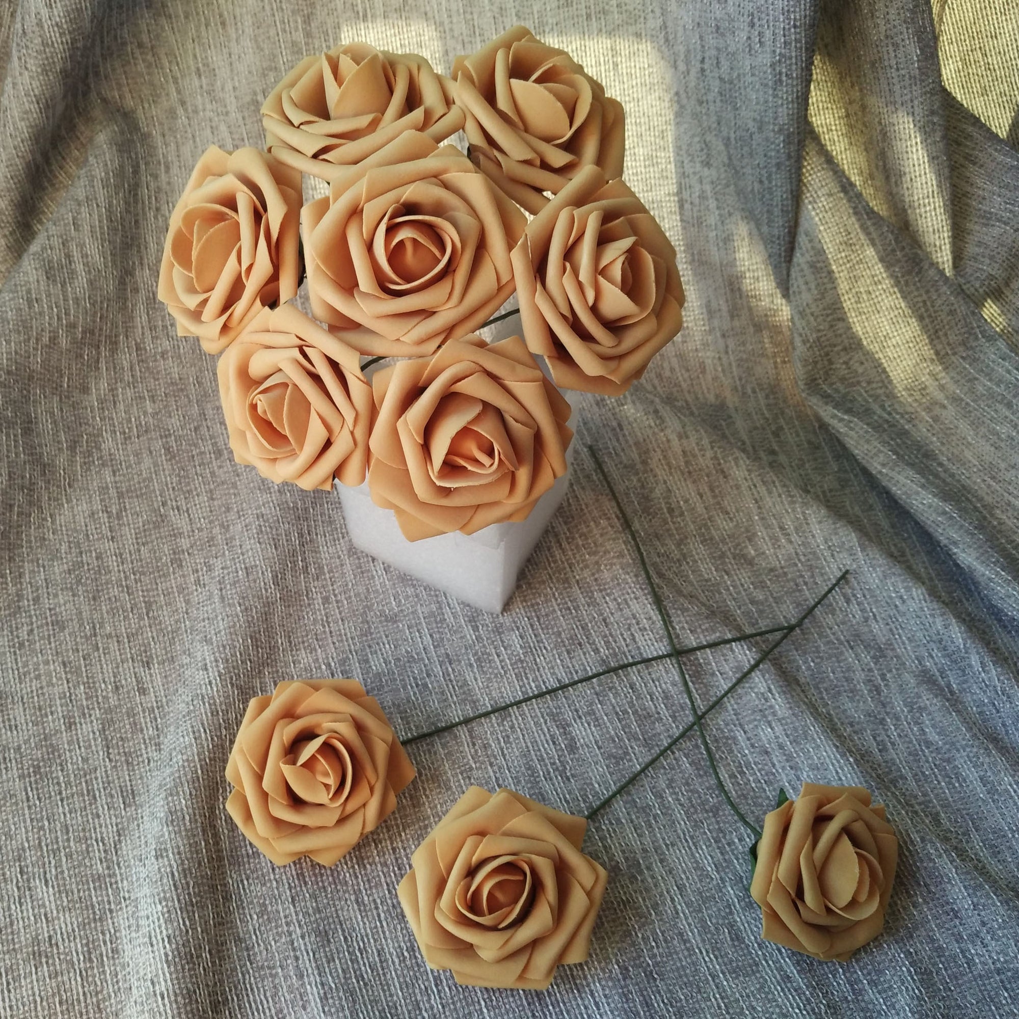 Mustard Wedding Flowers Artificial Roses for Bridal