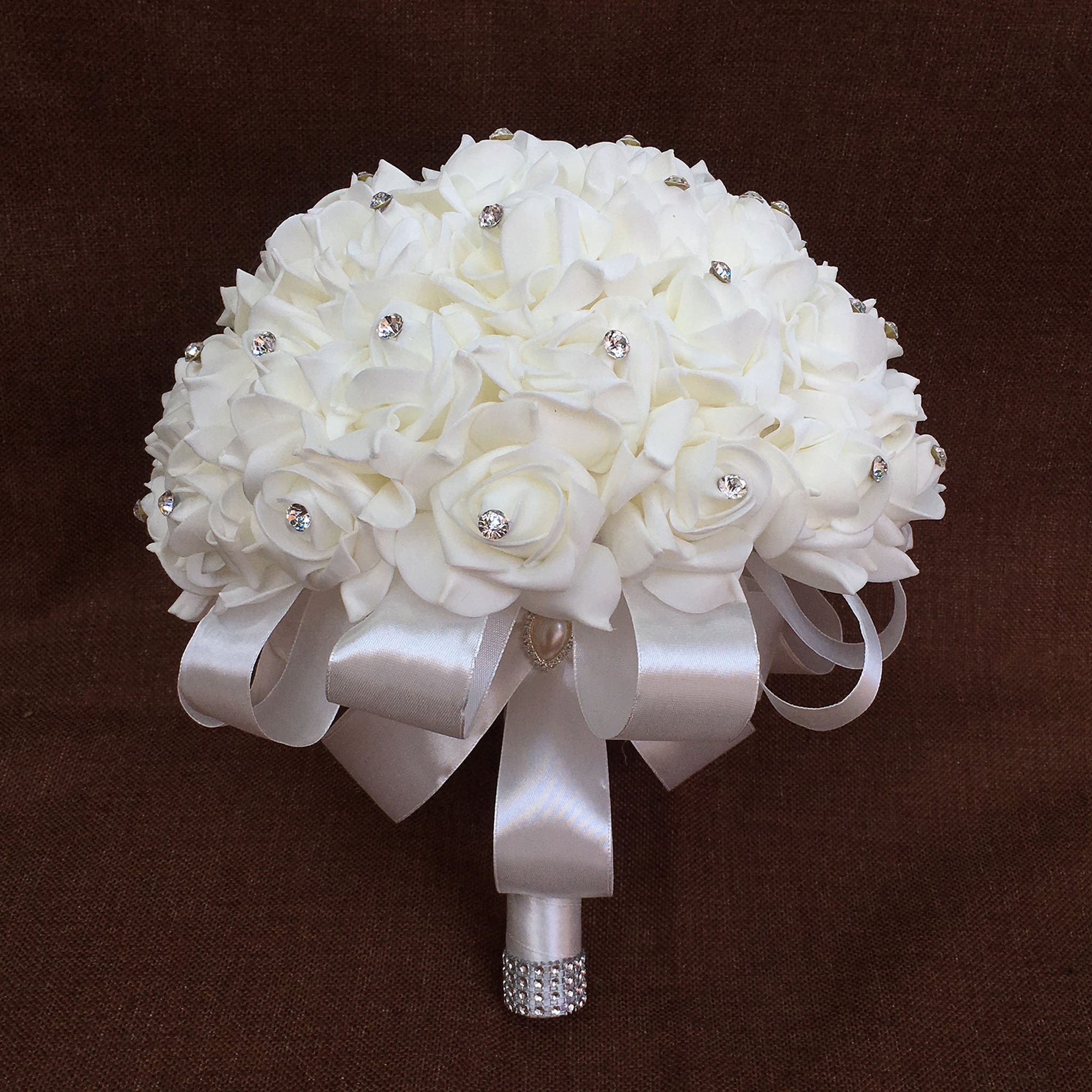 Flower Bouquet White Roses Wdding Bouquet Corsage Boutineer