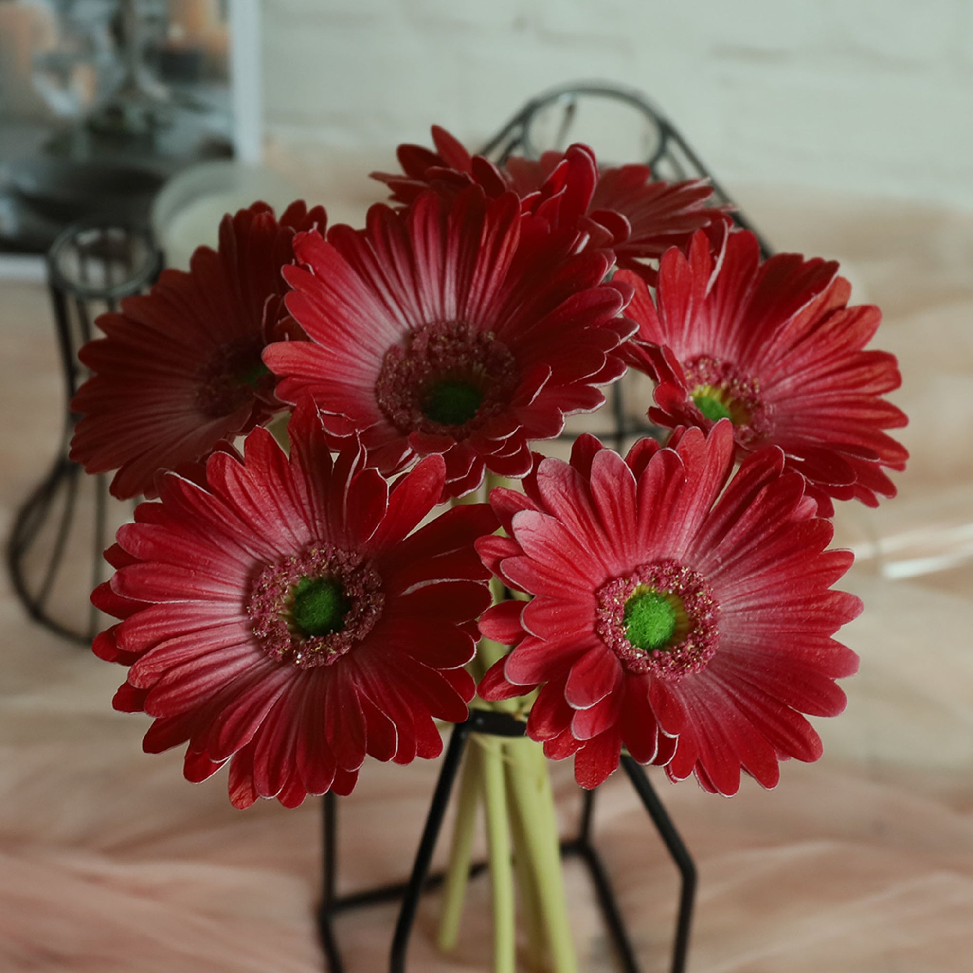 Realistic Artificial Gerbera Daisy Flower Bouquet