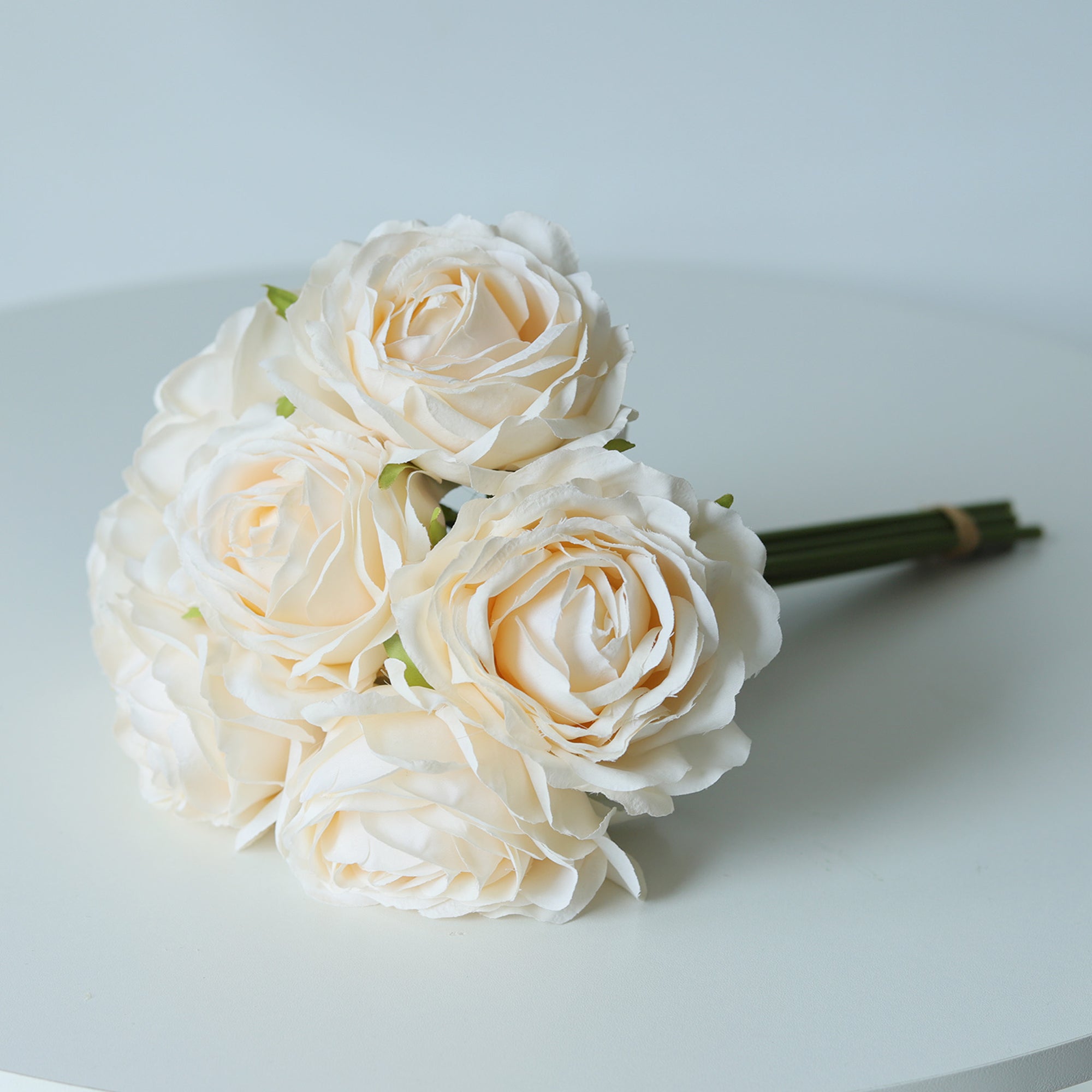 Artificial Cabbage Roses Silk Flower Bouquet