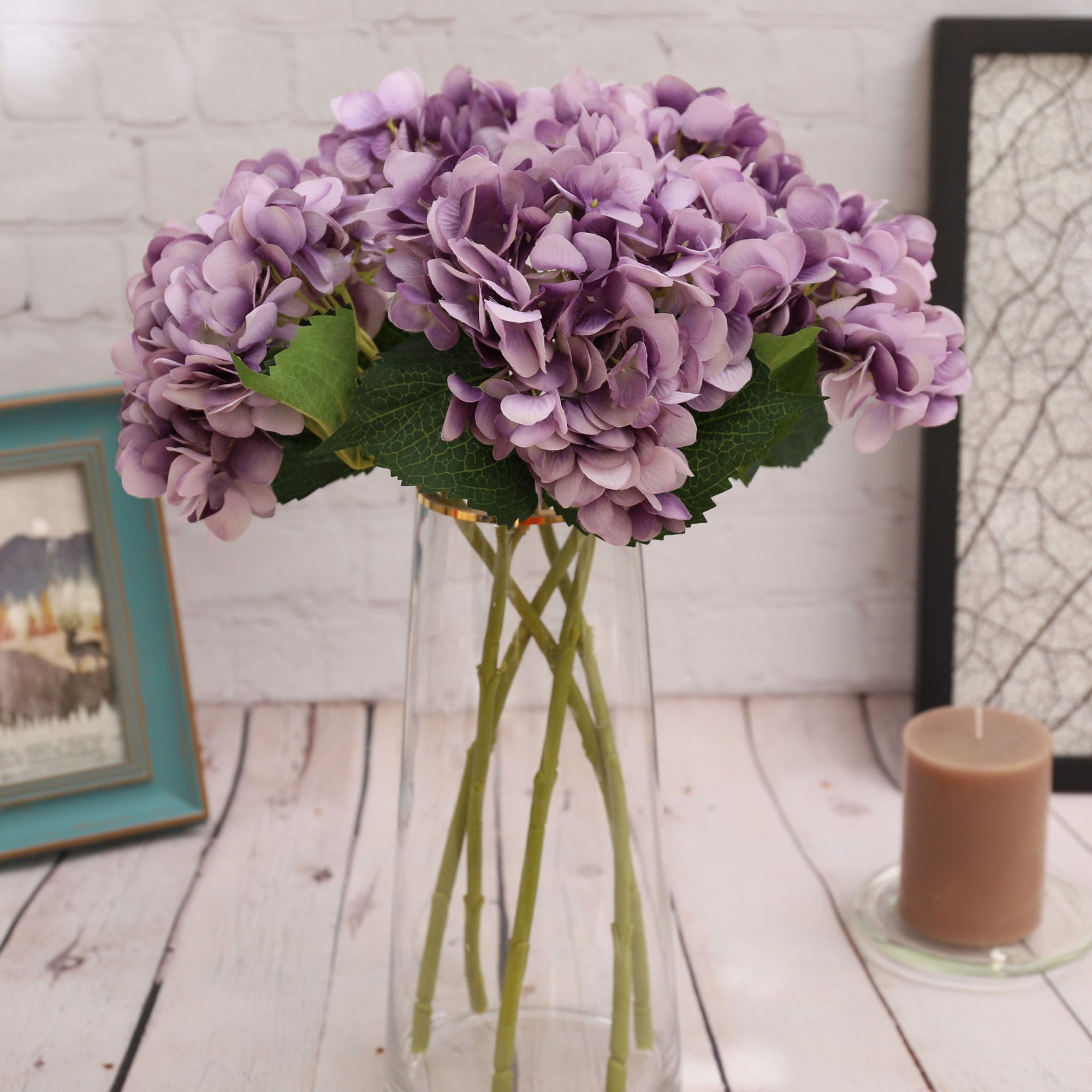 Faux Hydrangea Flowers Silk Flower Arrangements