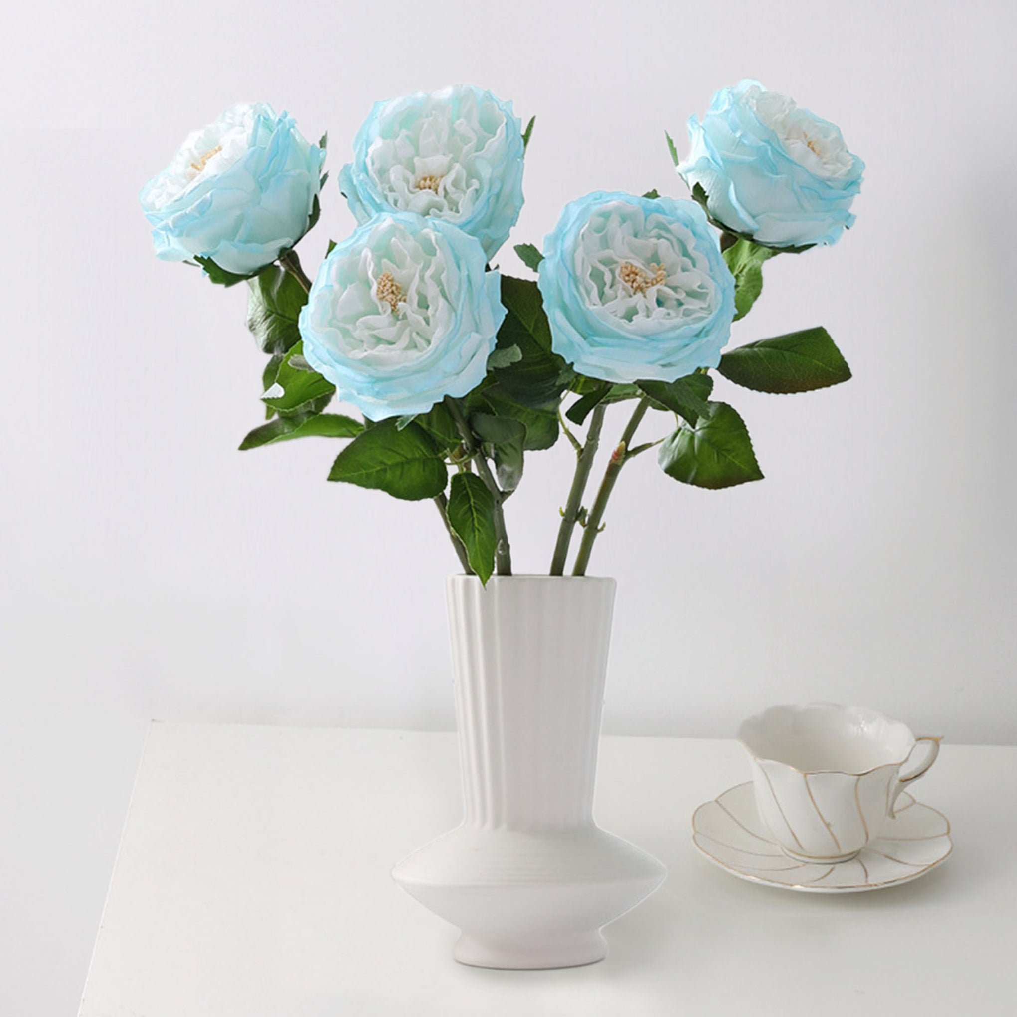 Austin Cabbage Roses Real Touch Flowers - VANRINA