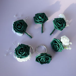 Emerald Green Wedding Bouquet Package - VANRINA Emerald Green Wedding Bouquet Package - VANRINA