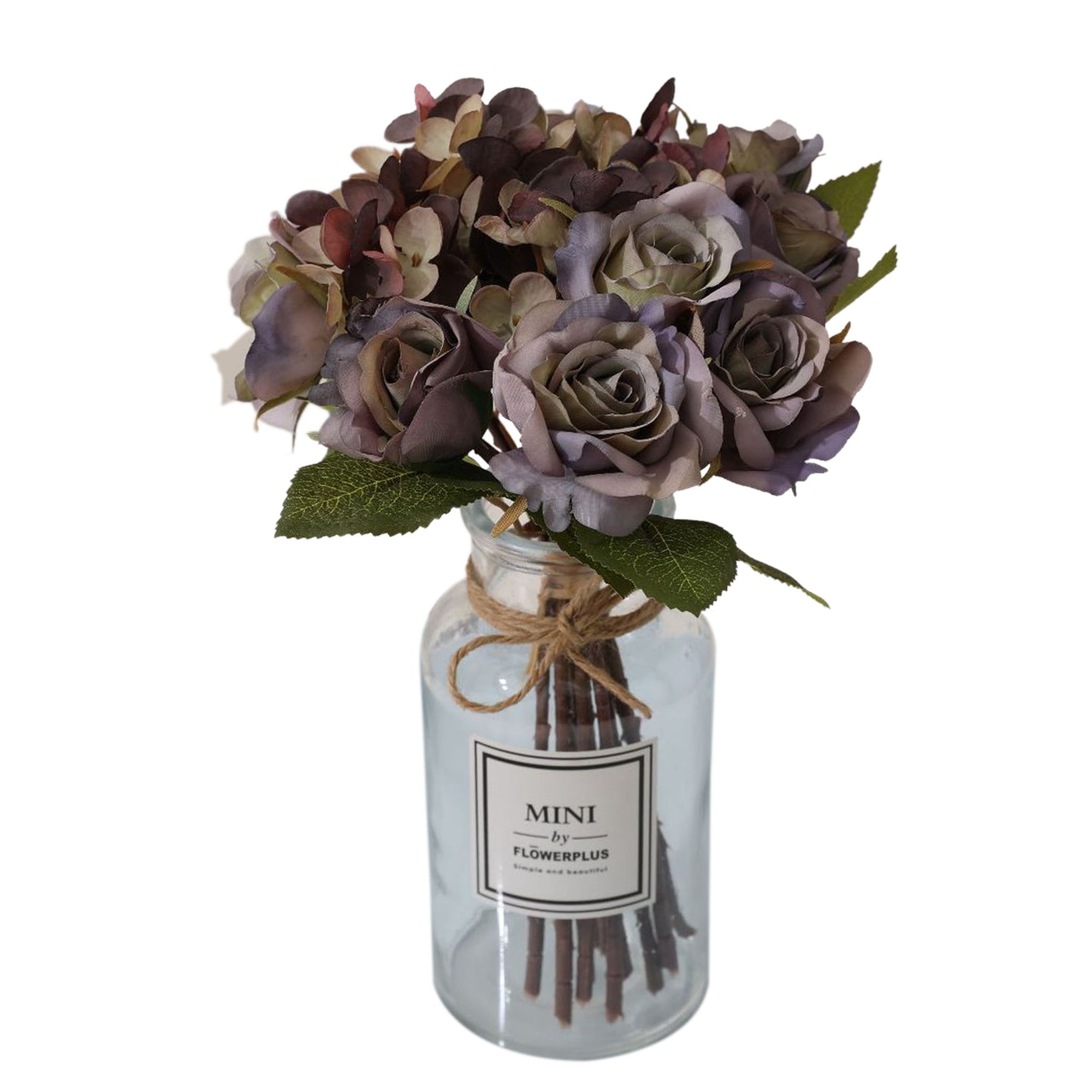 Artificial Silk Hydrangea Rose Mixed Bouquet