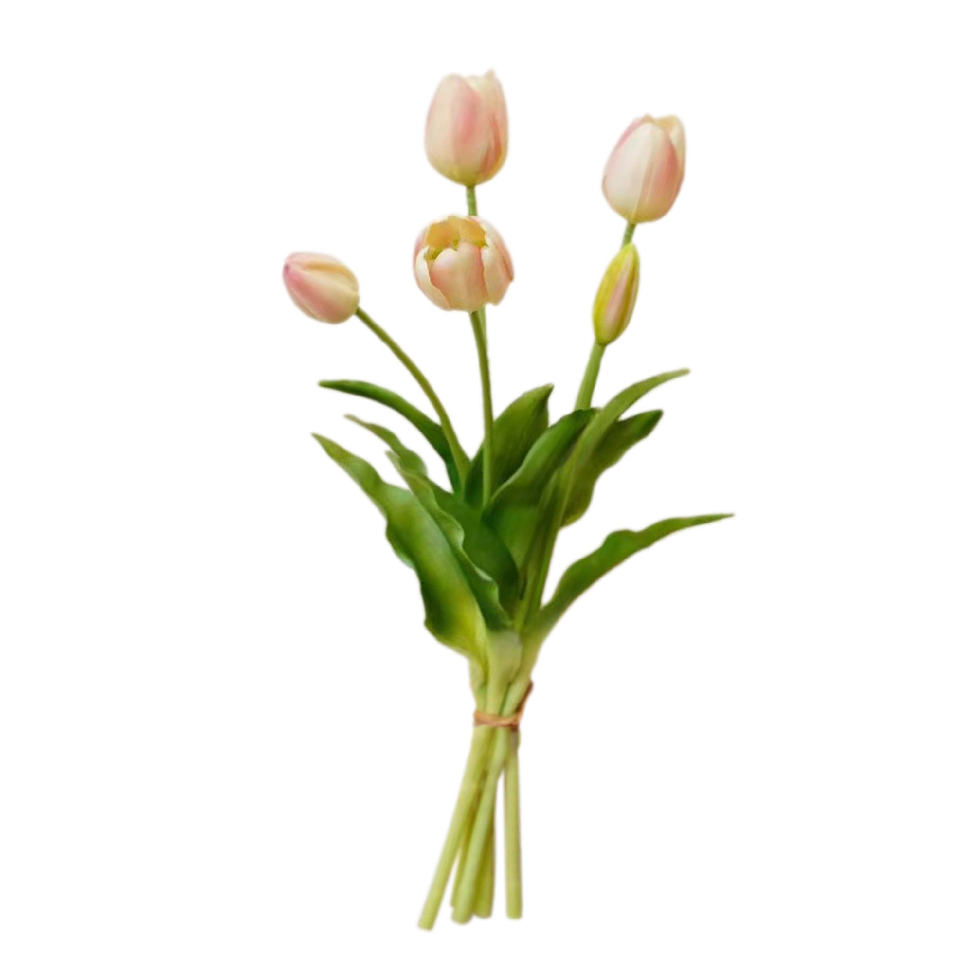 Artificial Latex Tulip Bouquet Real Touch Flowers 16"