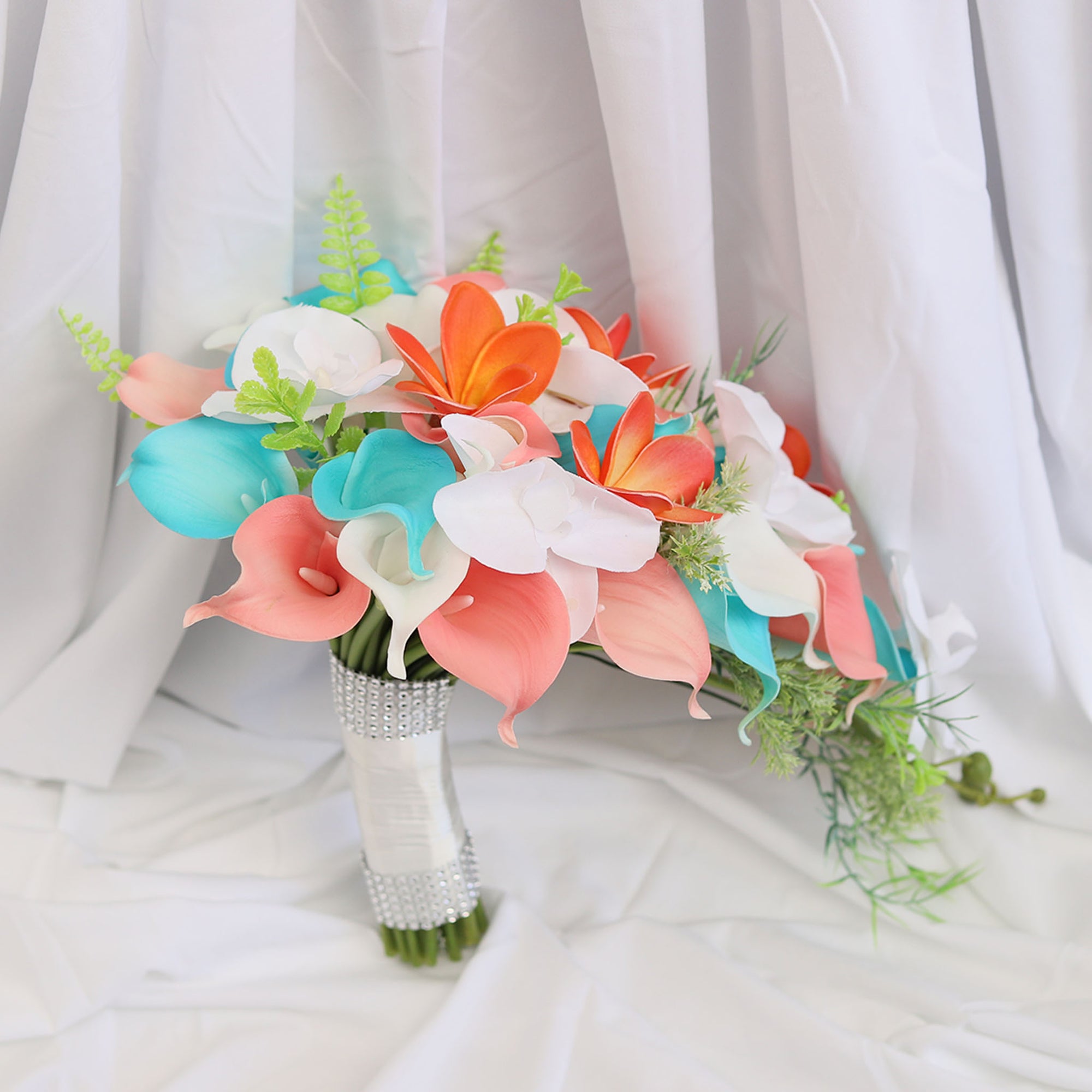 Bridal Cascading Bouquet Beach Wedding Flowers