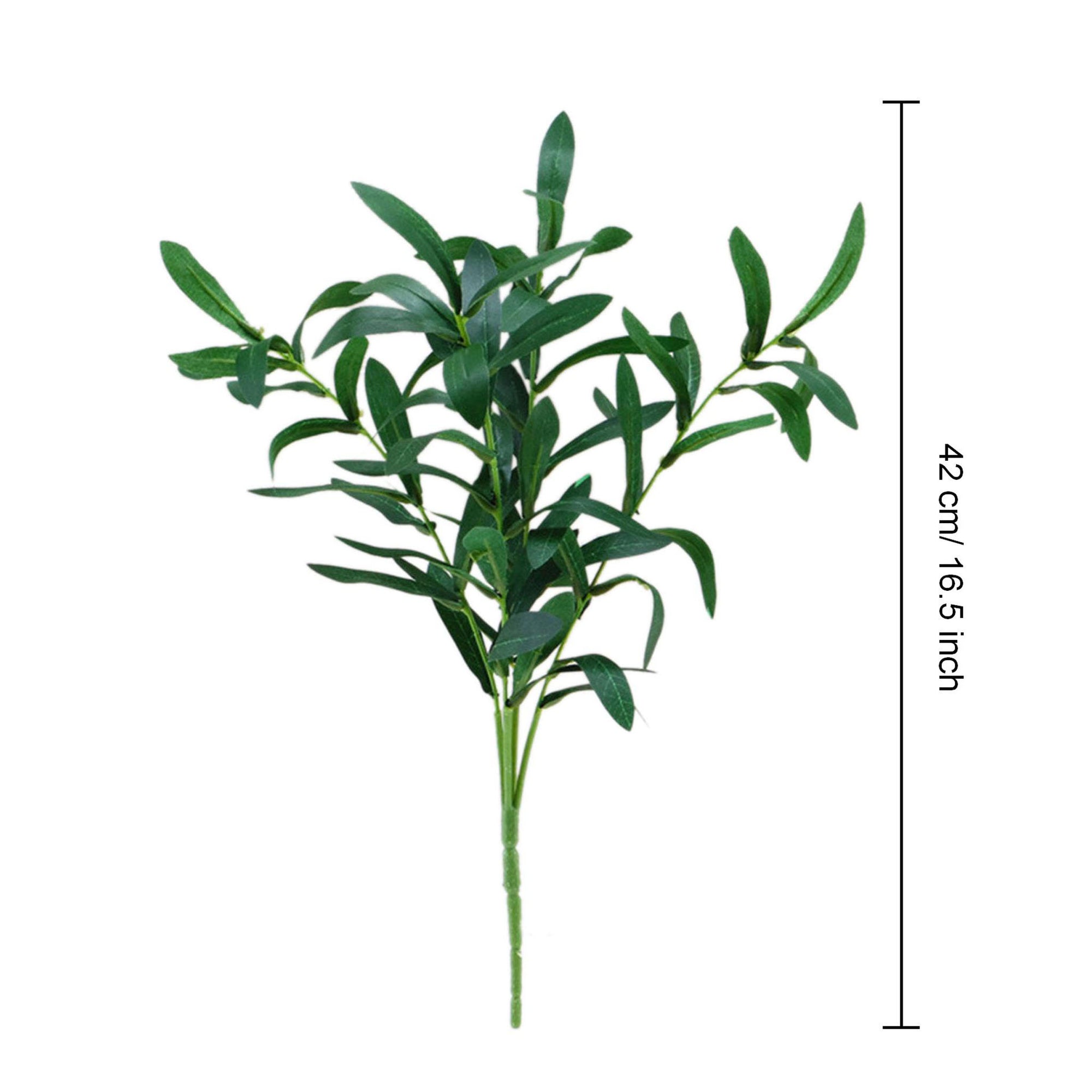 Short Stem Artificial Olive Bush Faux Greenery Leaf Garlands 10 Bunches