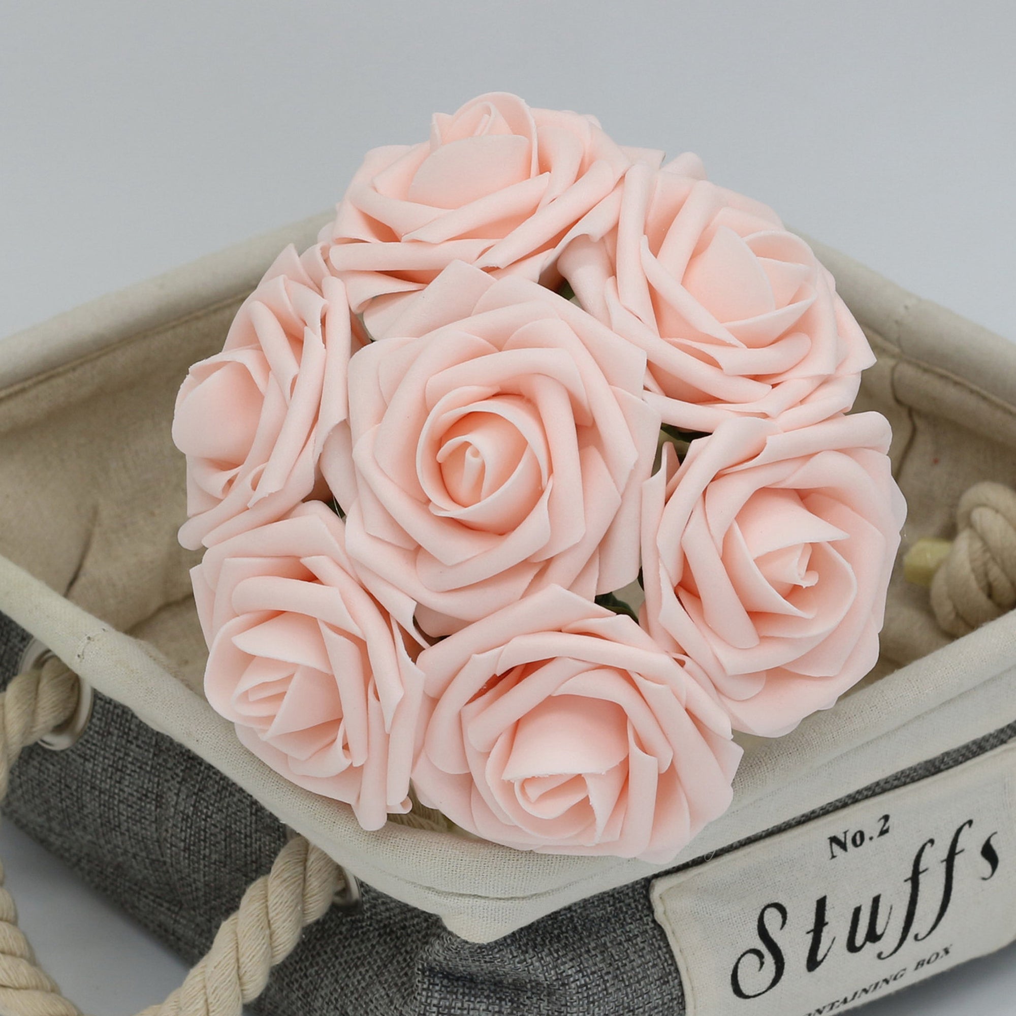Realistic Wedding Flowers Blush Pink Roses Bulk