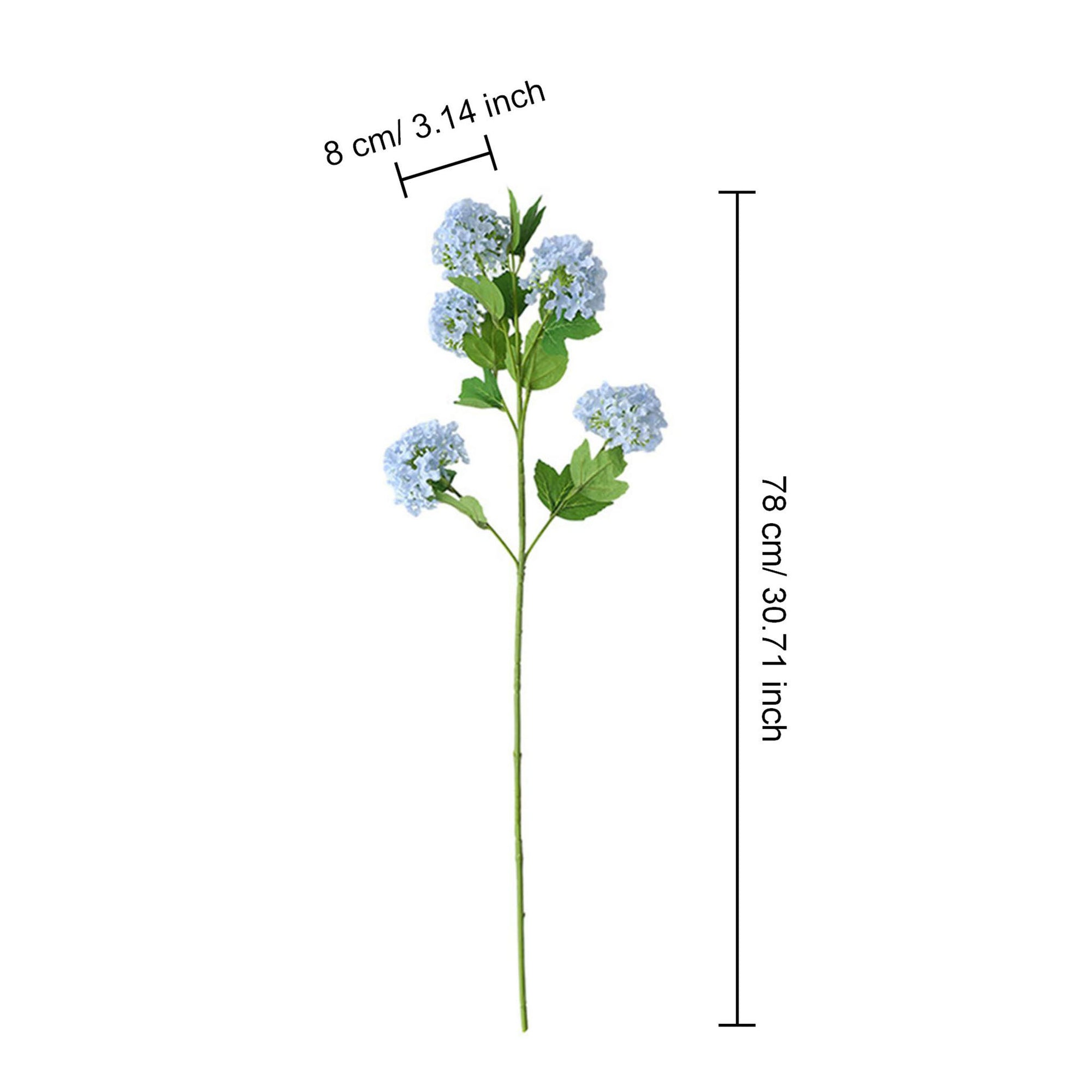 Tall Stem Artificial Silk Hydrangea Spray Flowers