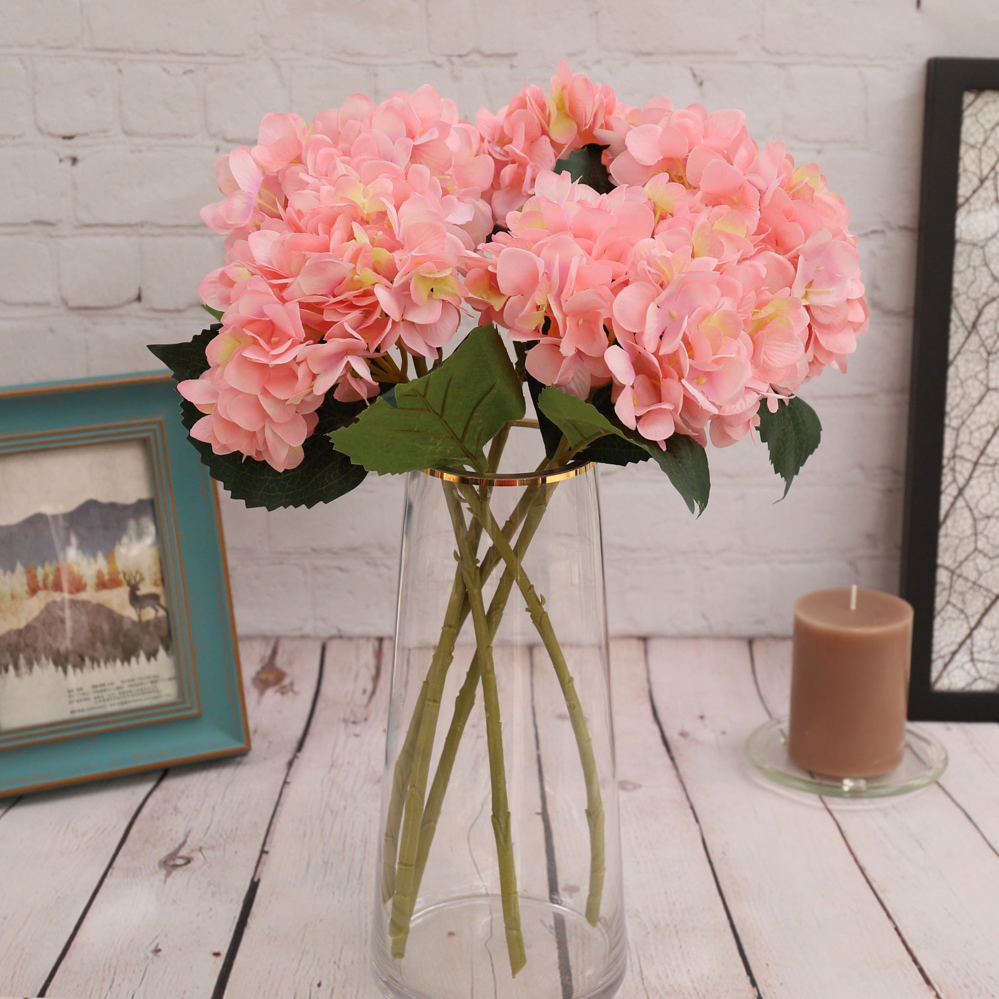 Faux Hydrangea Flowers Silk Flower Arrangements