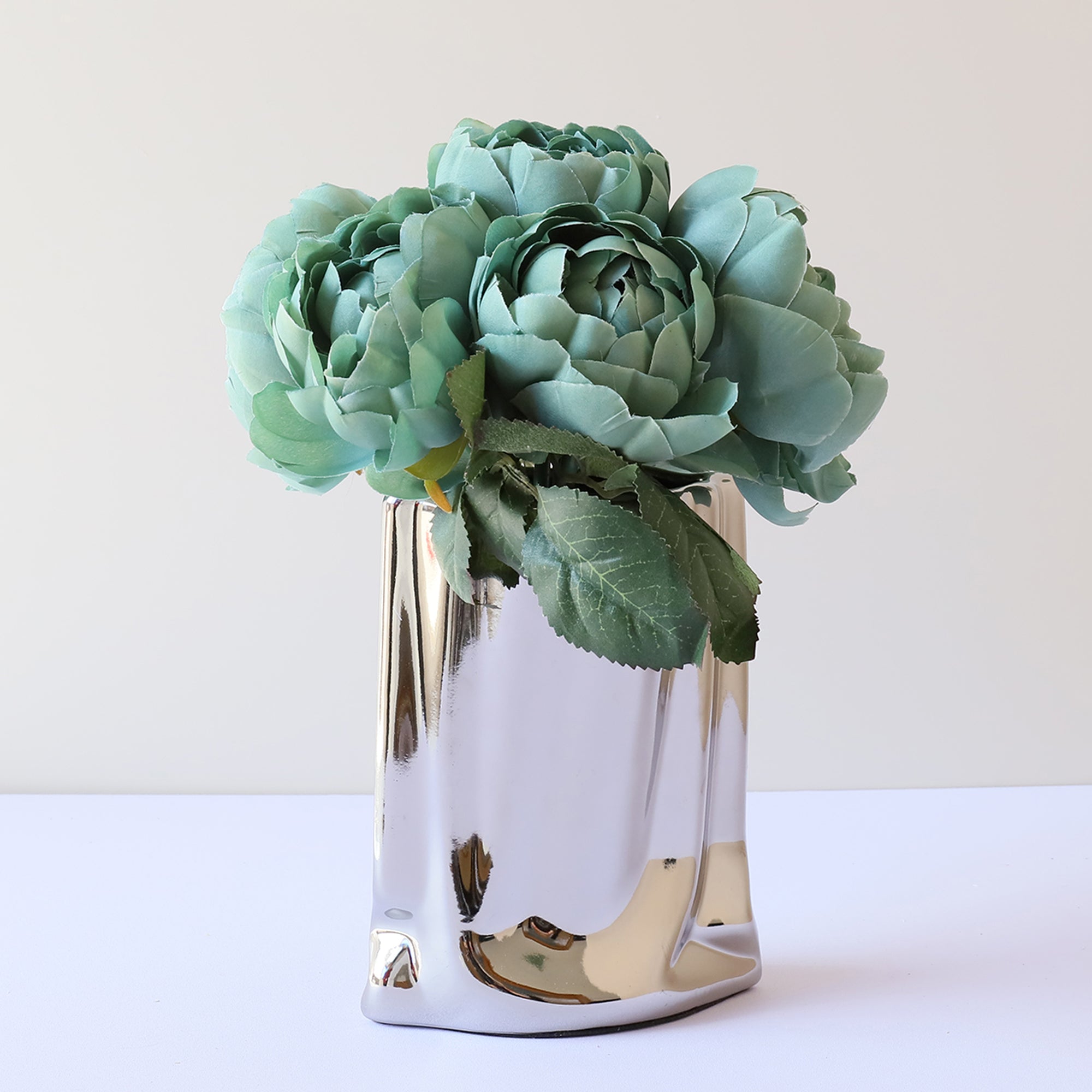 Faux Silk Peony Bouquet Artificial Flower Arrangement Wedding Centerpieces Decor