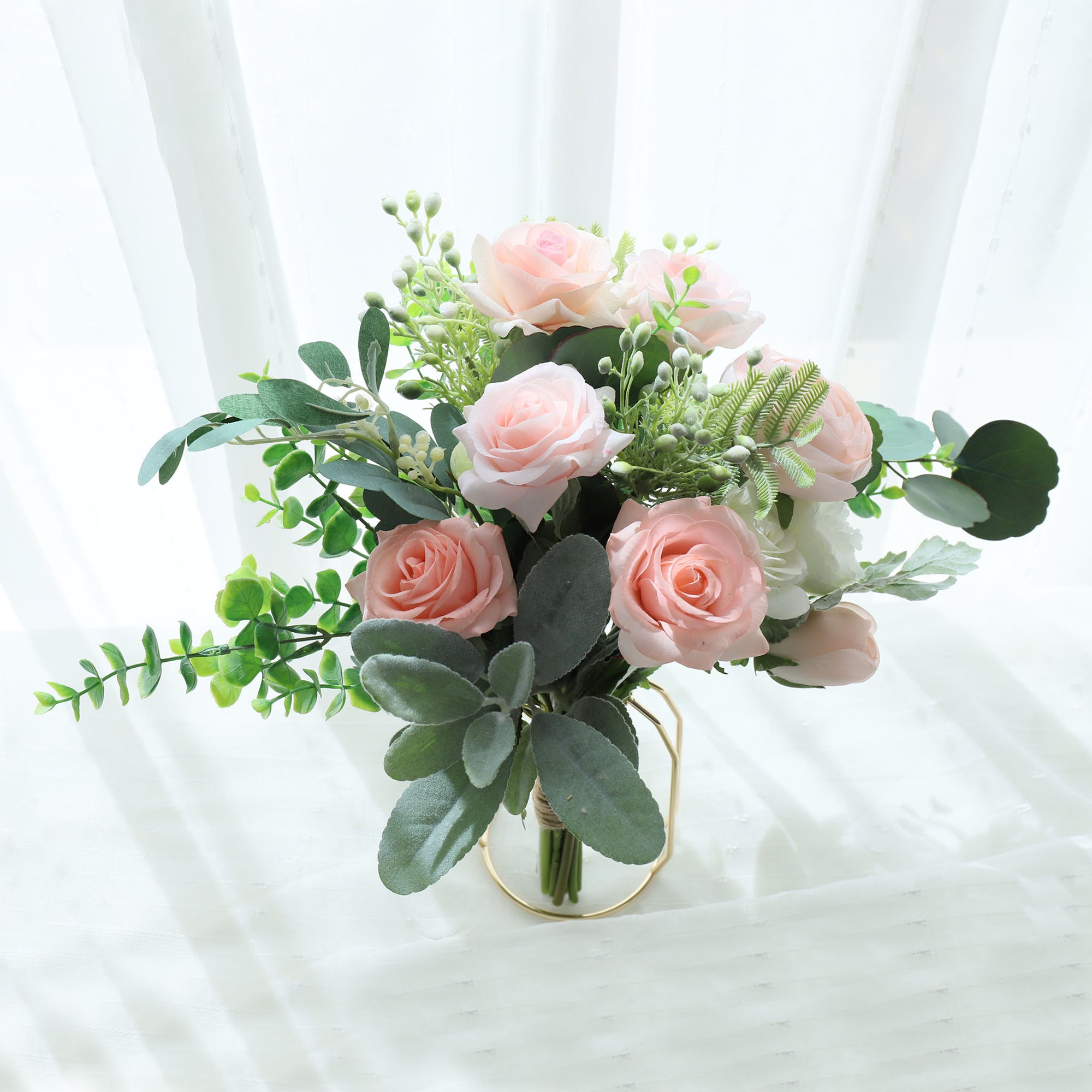 Rustic Bridal Bouquet Blush Peach Wedding Bouquet