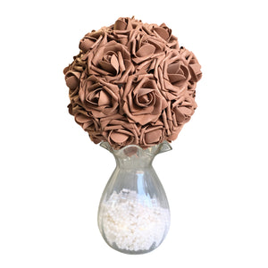 brown flower ball